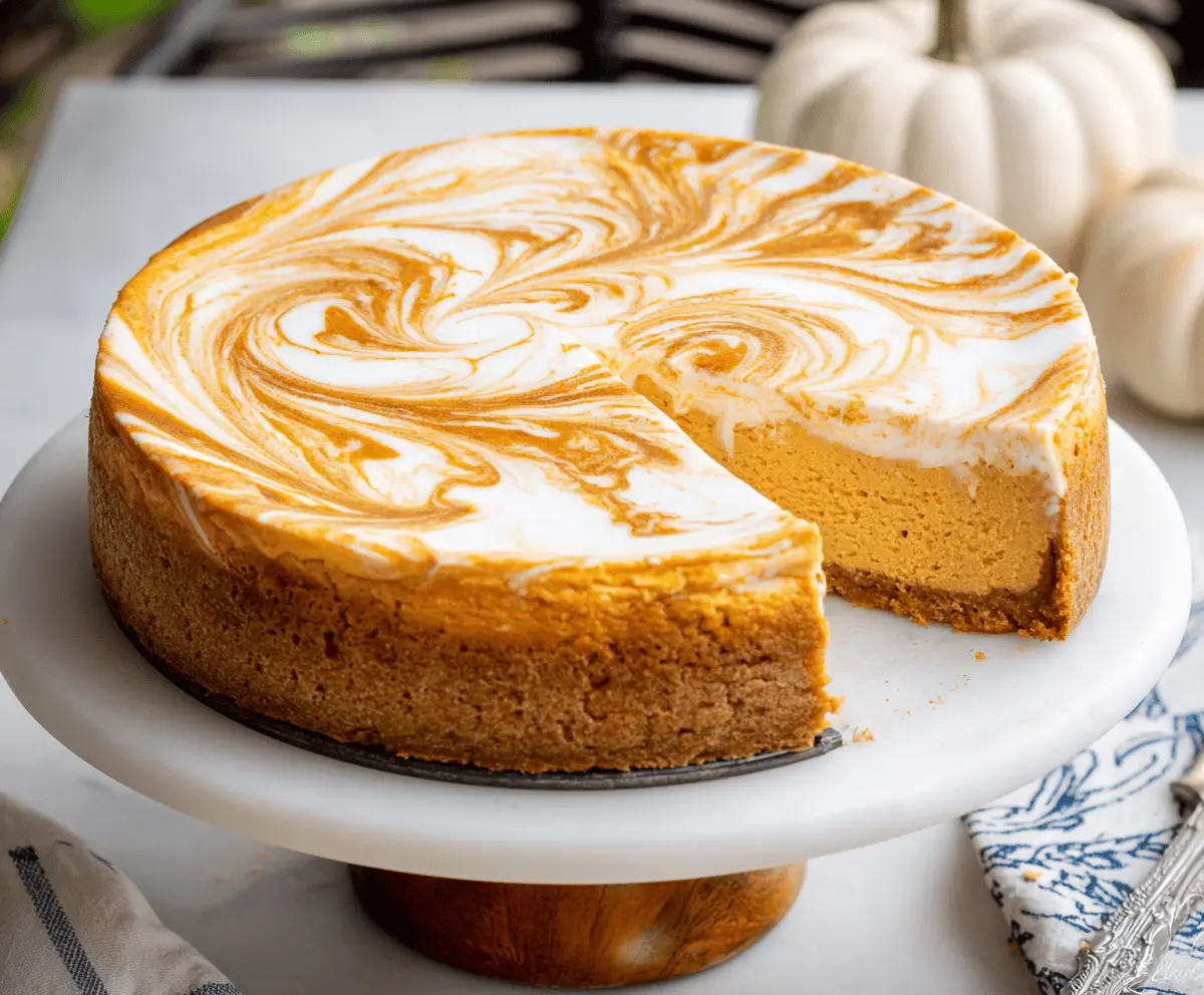Pumpkin Swirl Cheesecake