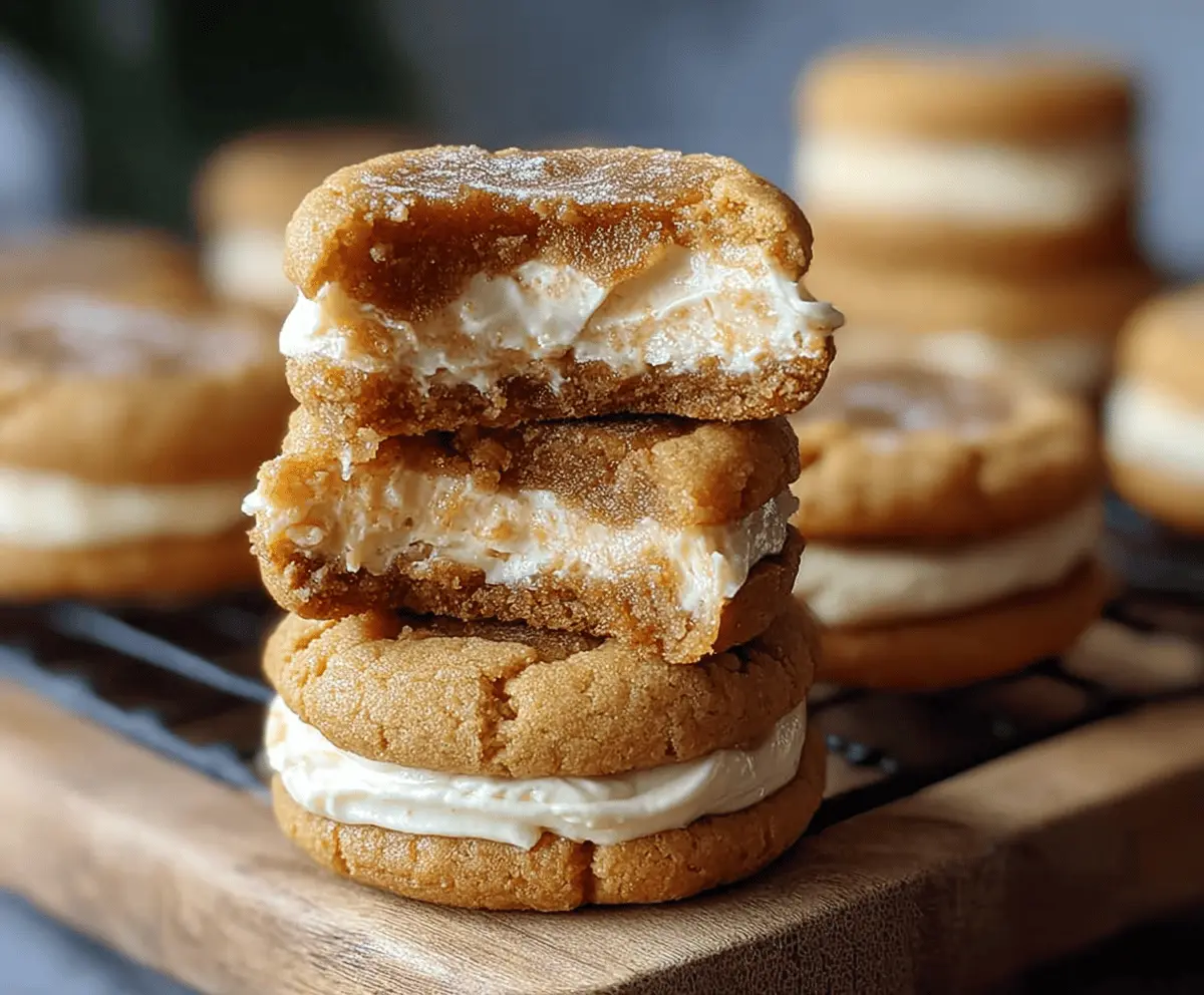 Delicious sweet potato pie cheesecake cookies with a golden crust and creamy filling
