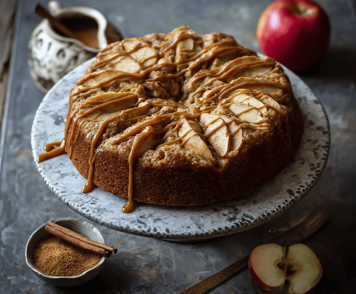 Delicious Chai Spice Apple Cake with aromatic spices and fresh apple slices