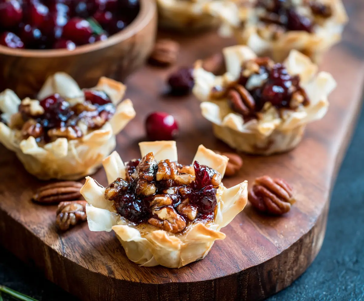 Cranberry Pecan Baked Brie Cups