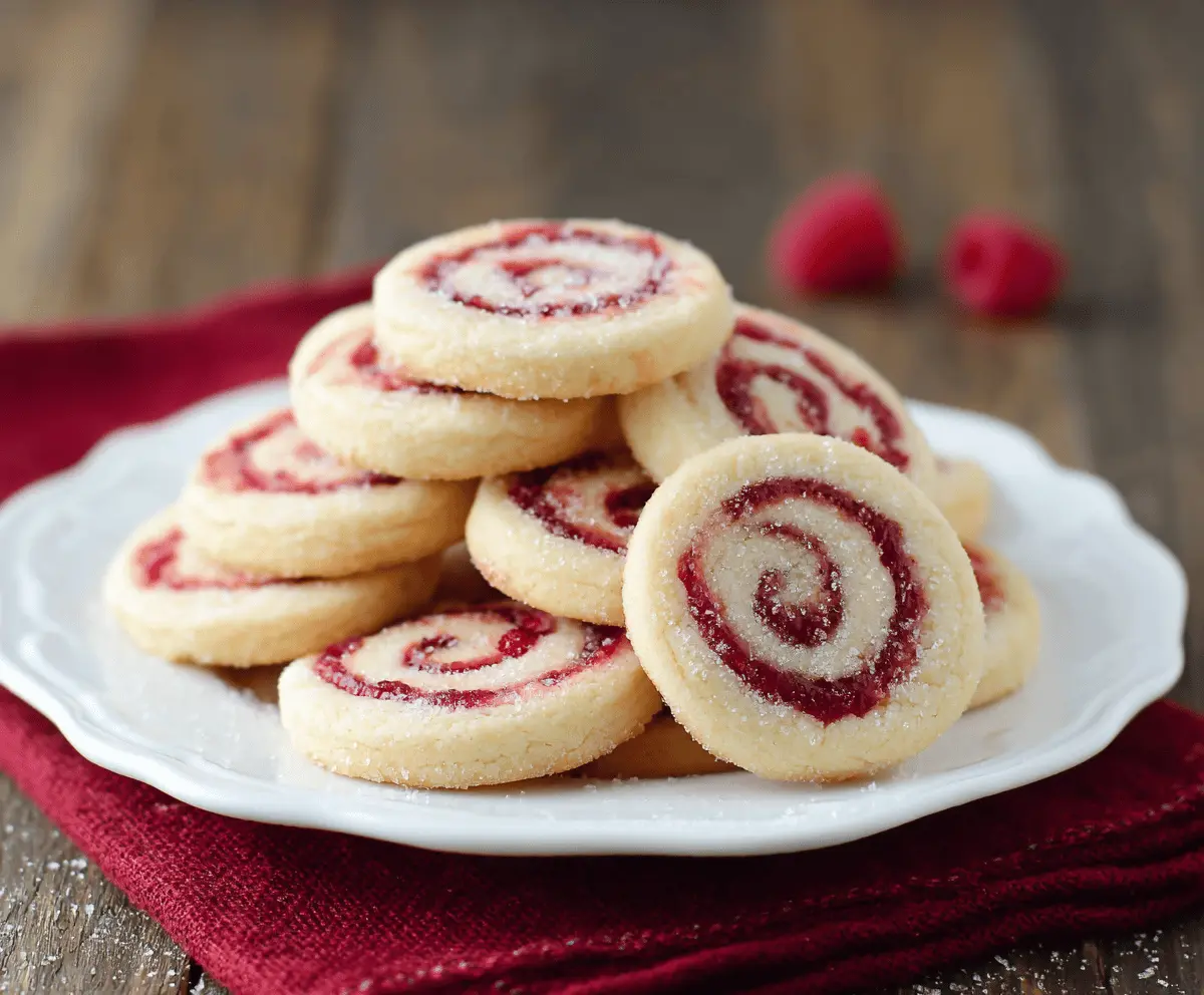 Raspberry Swirl Cookies