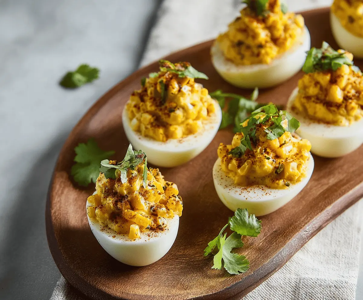 Street Corn Deviled Eggs