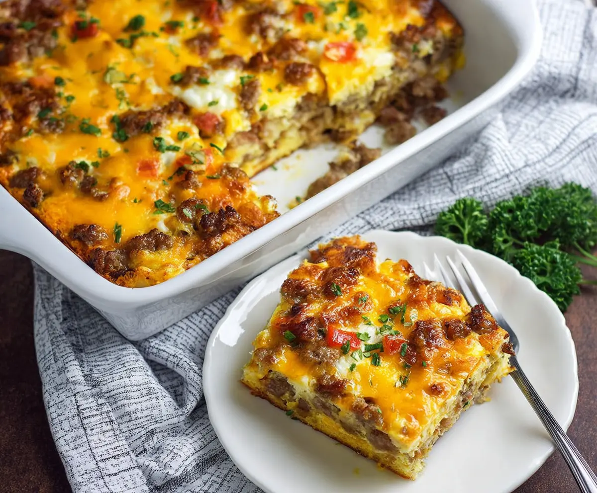 Cheesy Sausage Breakfast Casserole
