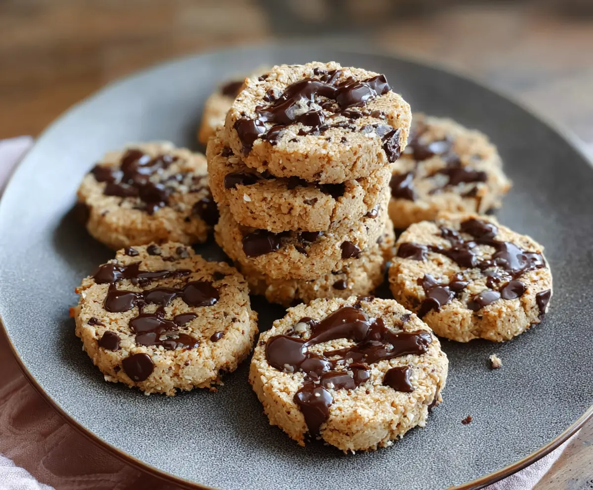Homemade cottage cheese protein cookies on a baking tray, high-protein snack for healthy living