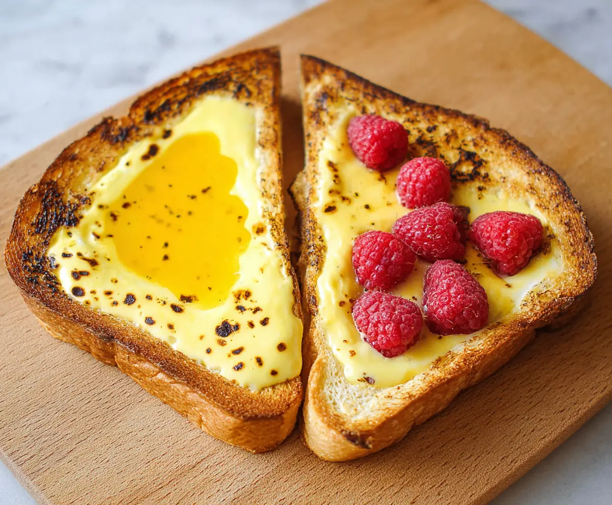 Delicious custard yogurt toast with a golden crust and creamy topping, perfect for breakfast or snacks