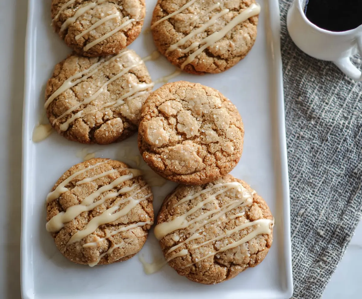 Delicious Brown Sugar Sourdough Maple Cookies fresh out of the oven, showcasing their golden-brown crust and inviting texture.
