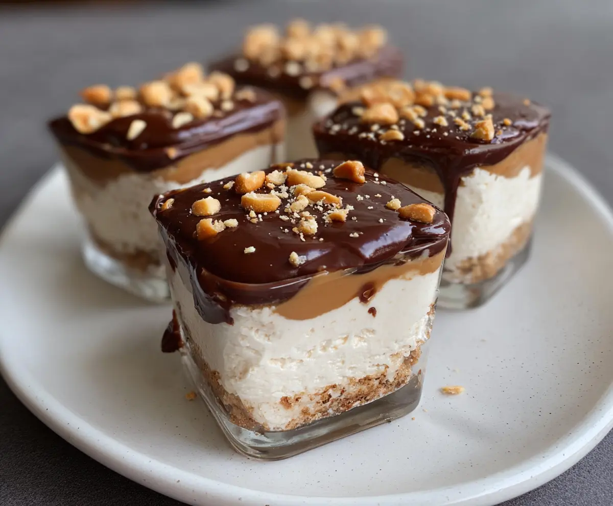Delicious Cottage Cheese and Peanut Butter Snickers dessert with creamy texture and indulgent flavor