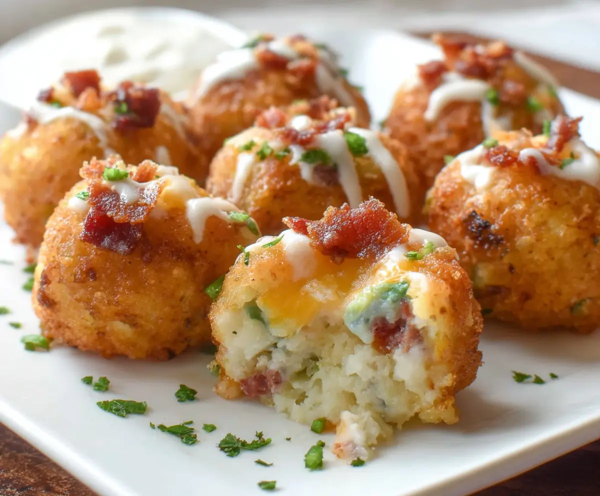 Creamy loaded mashed potato bites topped with cheese and green onions, perfect for party appetizers.