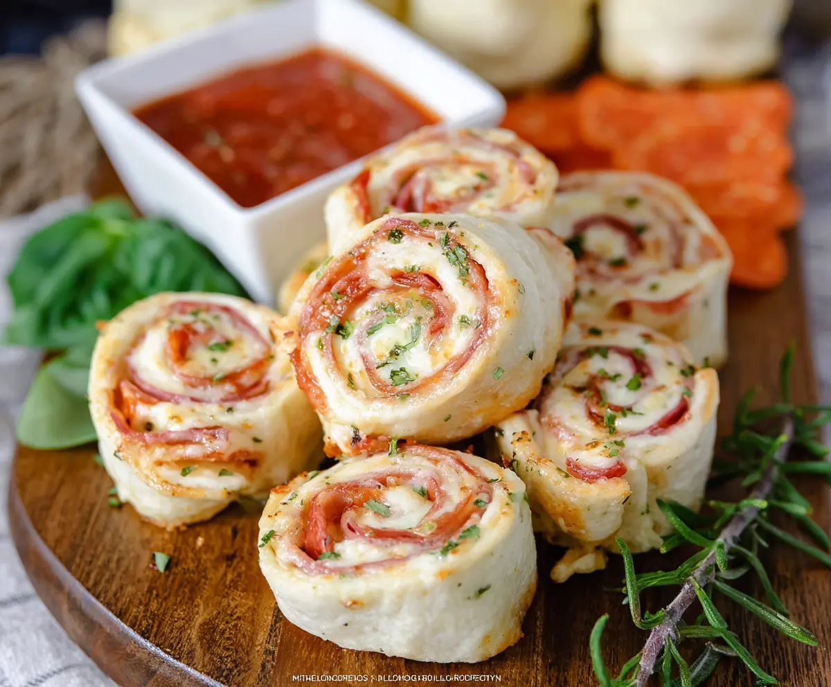 Delicious Zesty Italian Pinwheels with crisp pastry and flavorful filling, perfect as an appetizer.