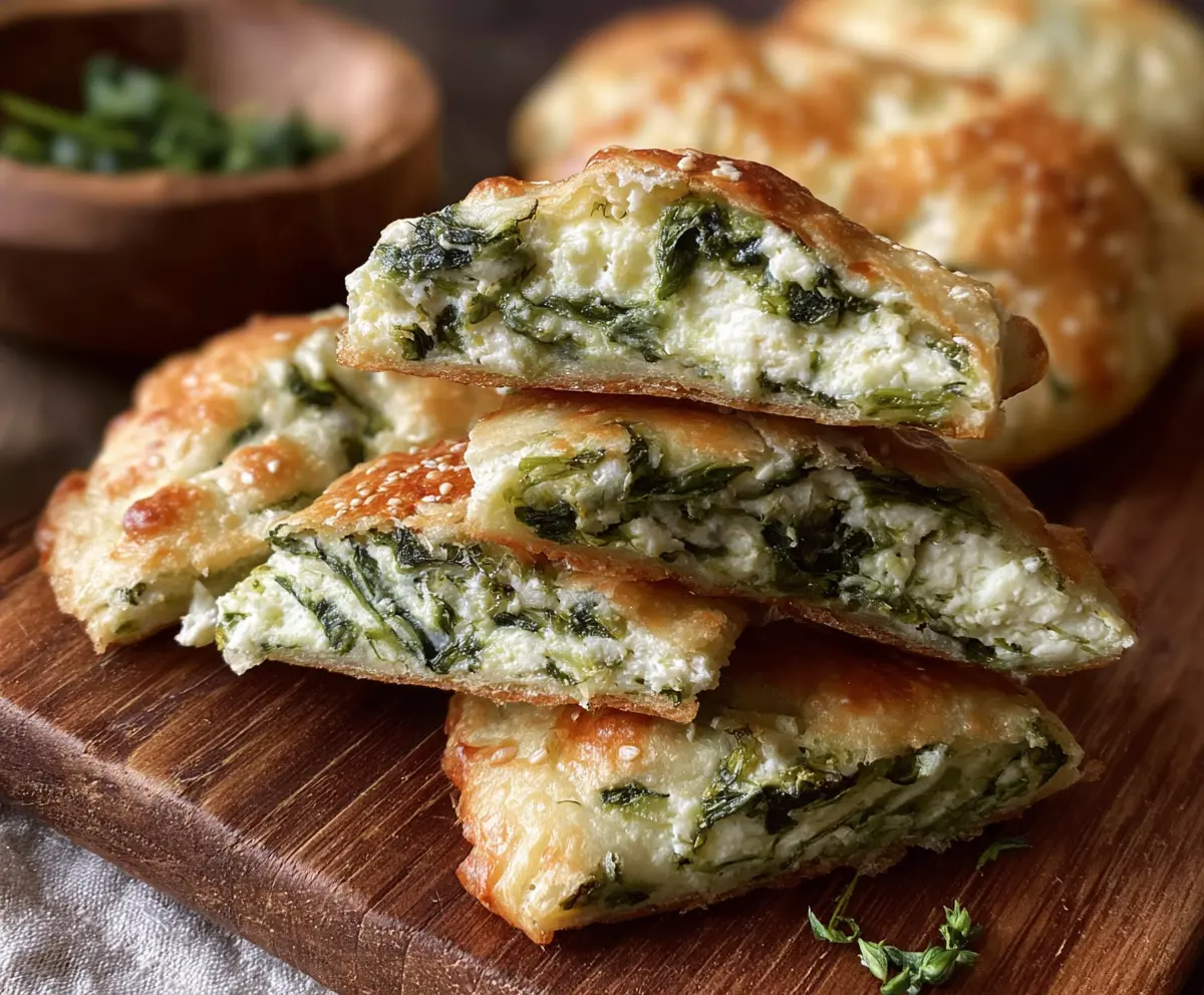 Healthy Spinach Cottage Cheese Flagels ready to serve, perfect for a nutritious snack or breakfast.