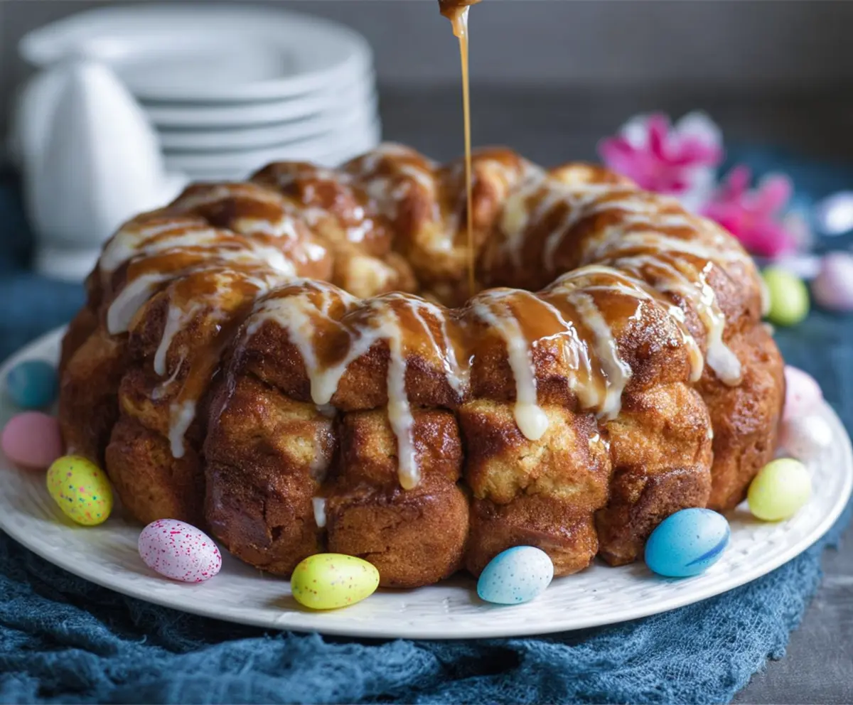 Delicious Easter Brunch Monkey Bread served fresh for a festive celebration.