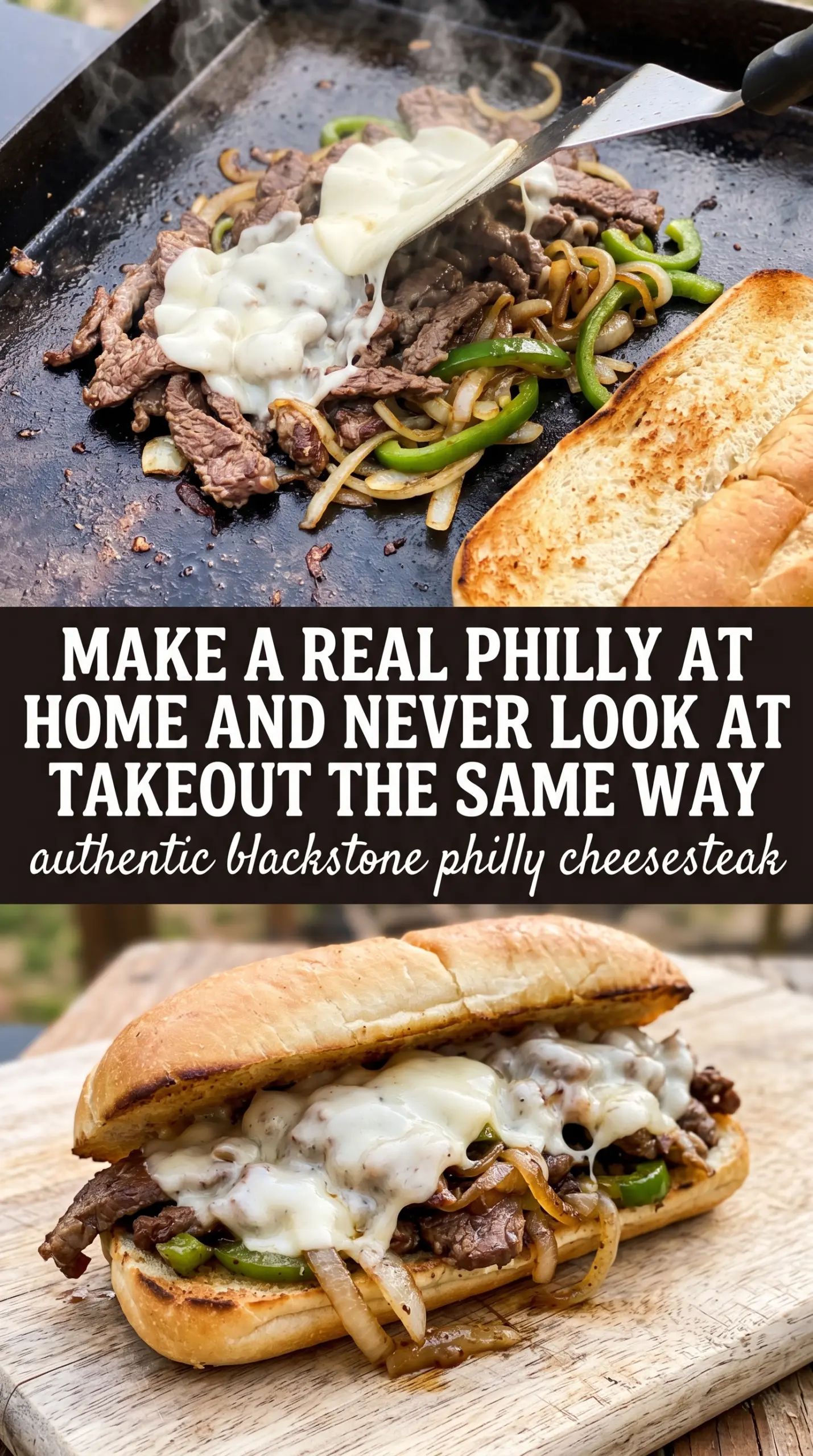 authentic blackstone philly cheesesteak cooked tender