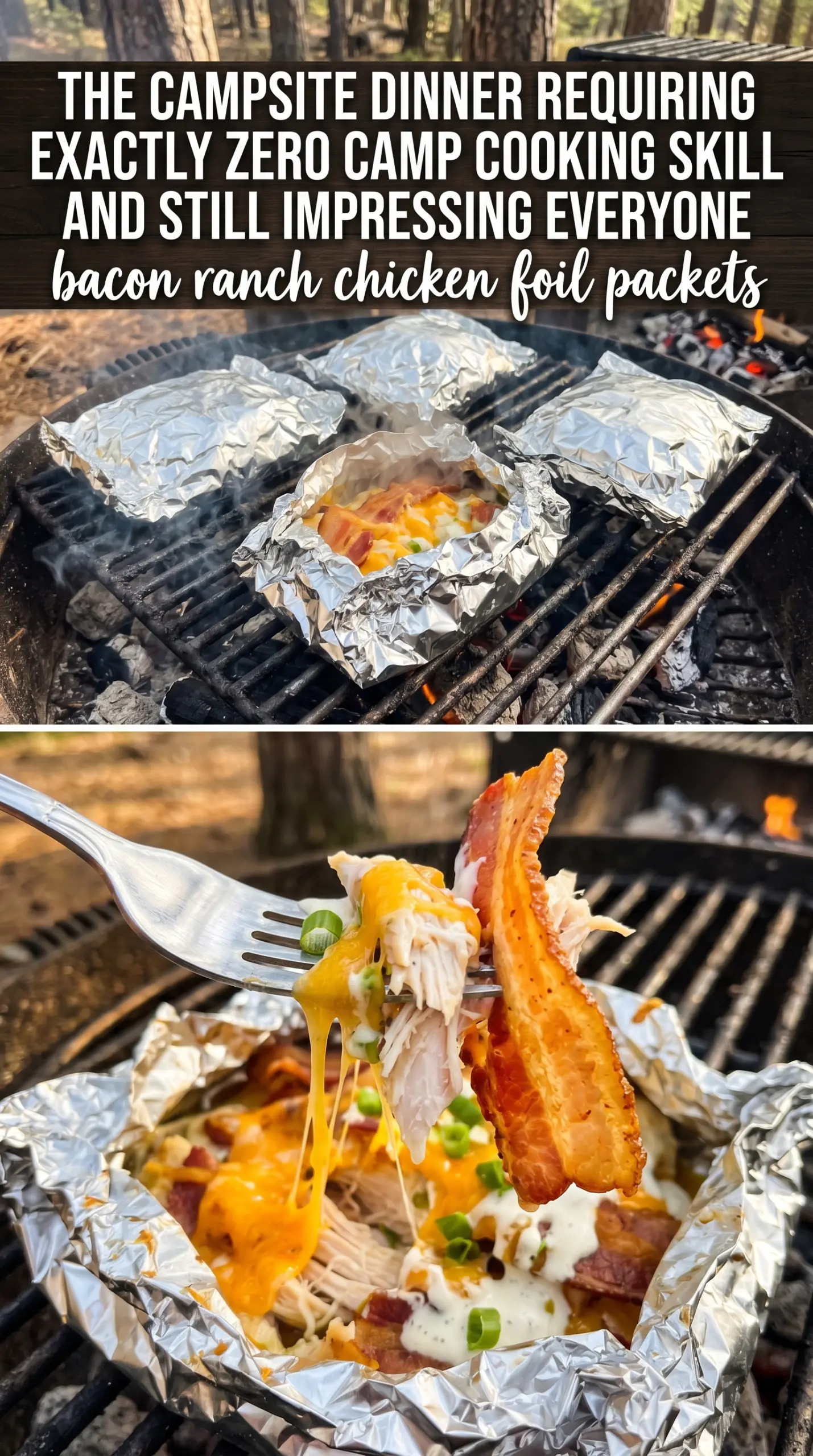 bacon ranch chicken foil packets cooked tender