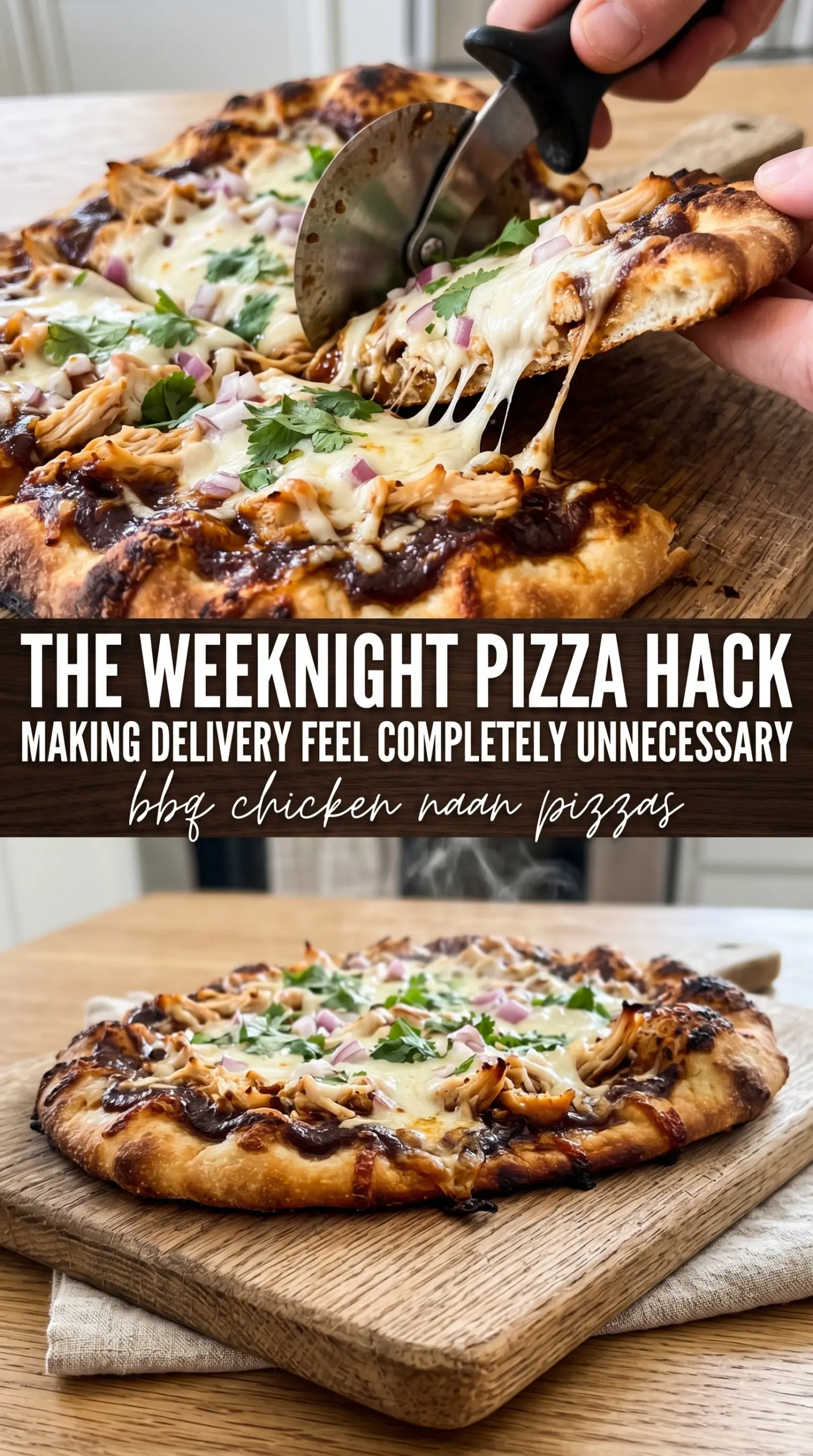 BBQ Chicken Naan Pizzas grilled cheesy cilantro