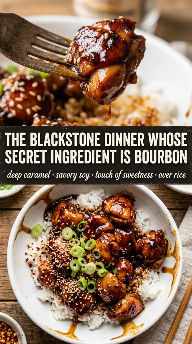 blackstone bourbon chicken cooked tender