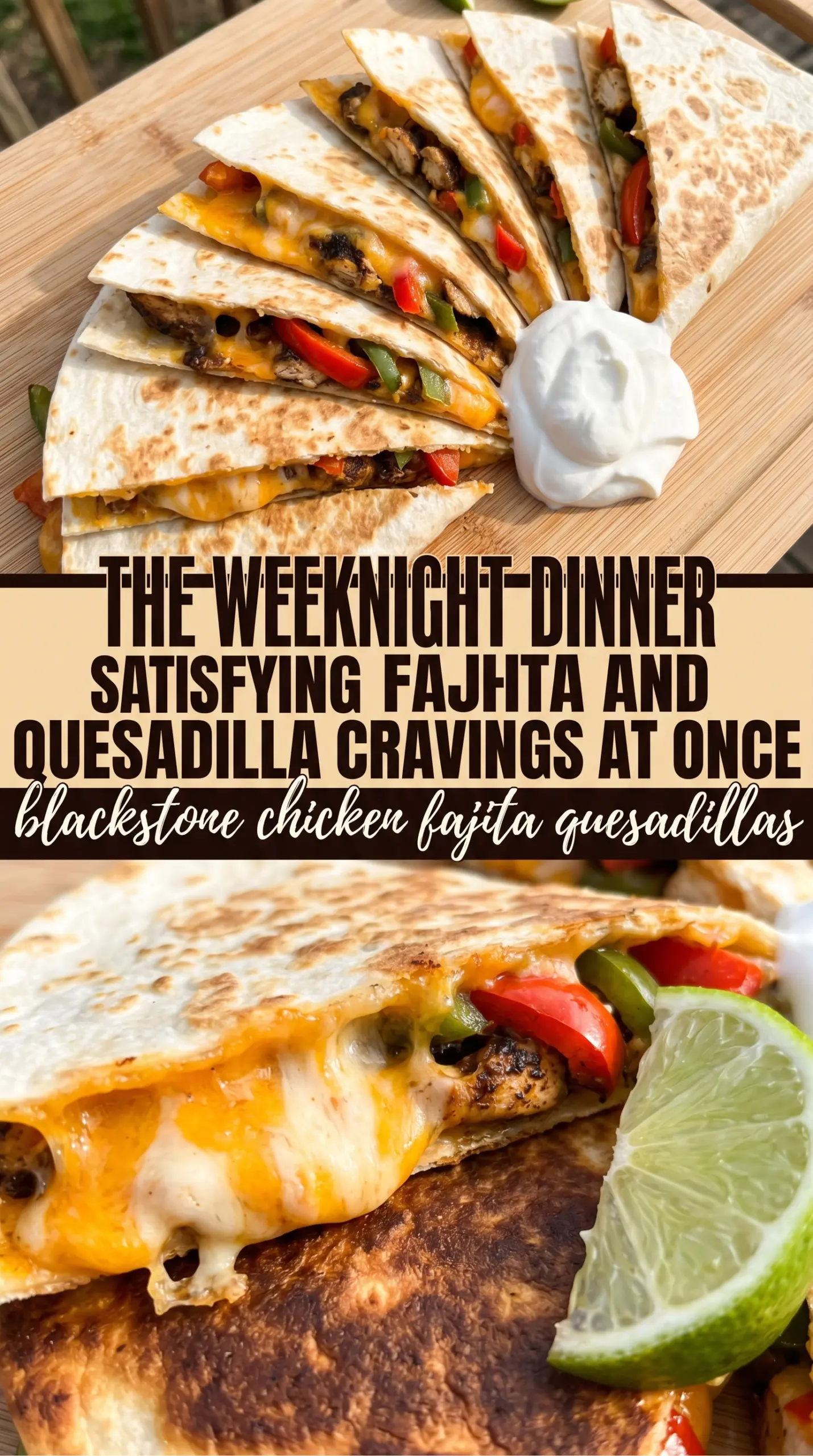 Blackstone Chicken Fajita Quesadillas colorful cheesy griddle