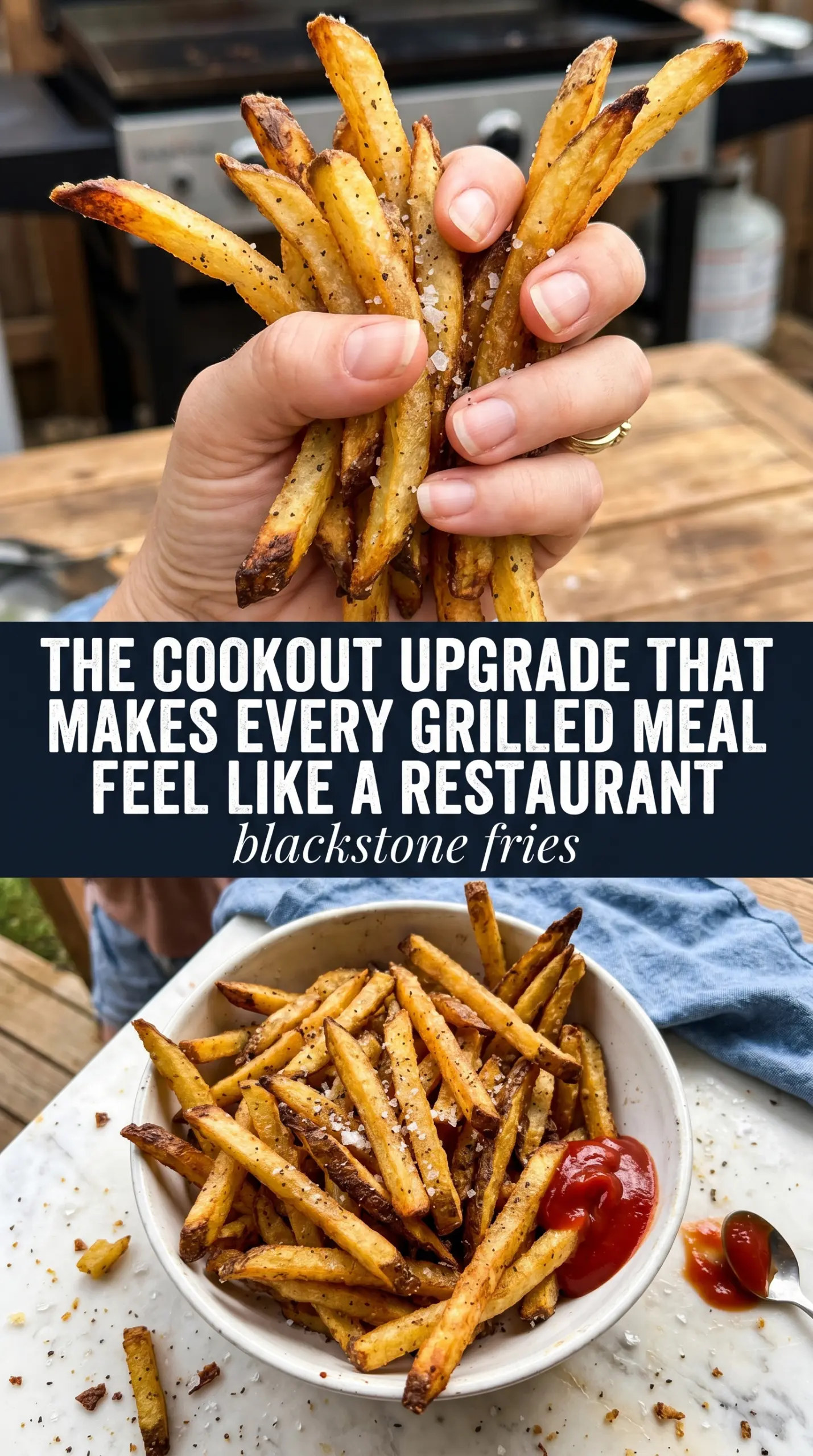 Blackstone fries crispy seasoned