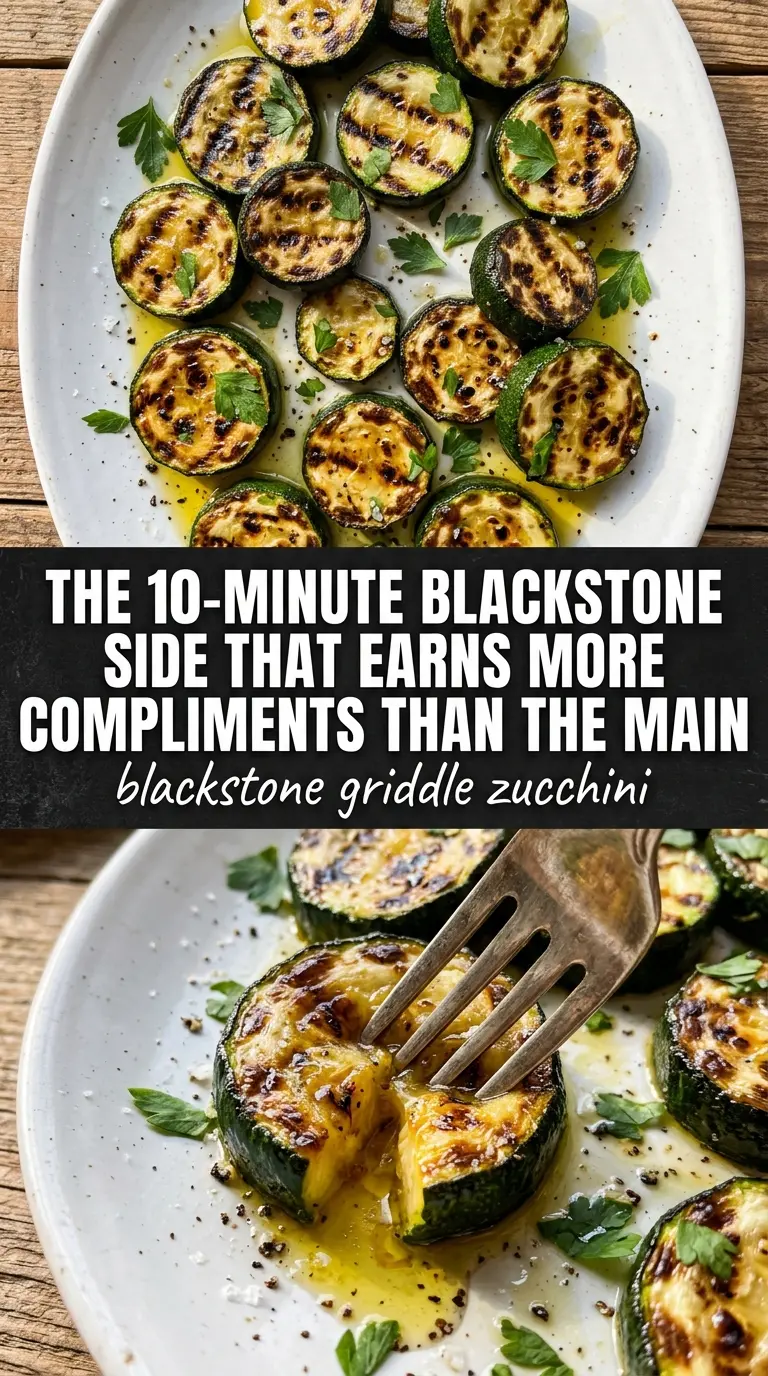 Blackstone Griddle Zucchini charred zucchini coins Parmesan herbs