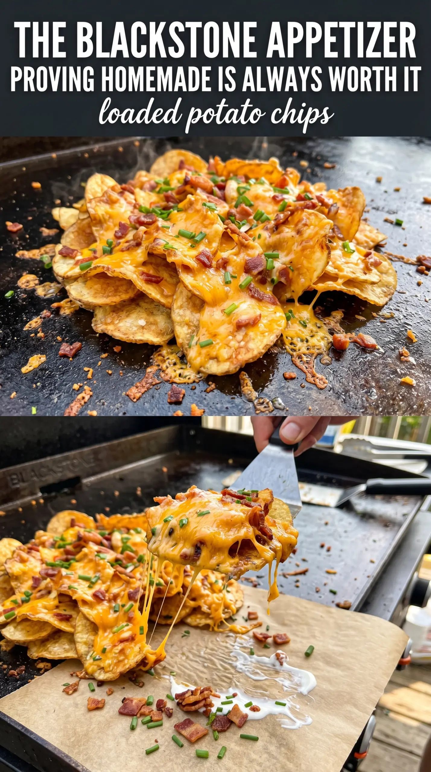 Blackstone Loaded Potato Chips crispy cheesy bacon-loaded