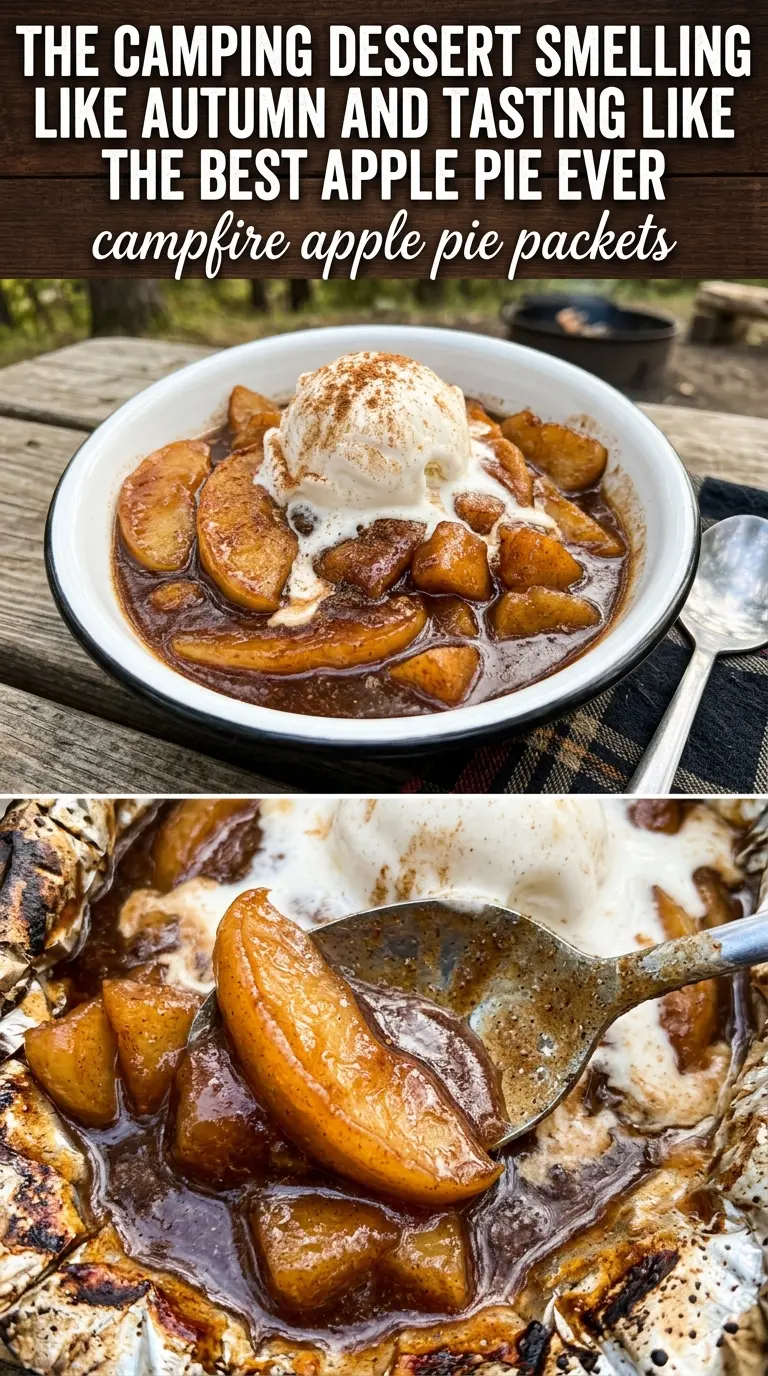 Campfire Apple Pie Packets cinnamon apples graham cracker