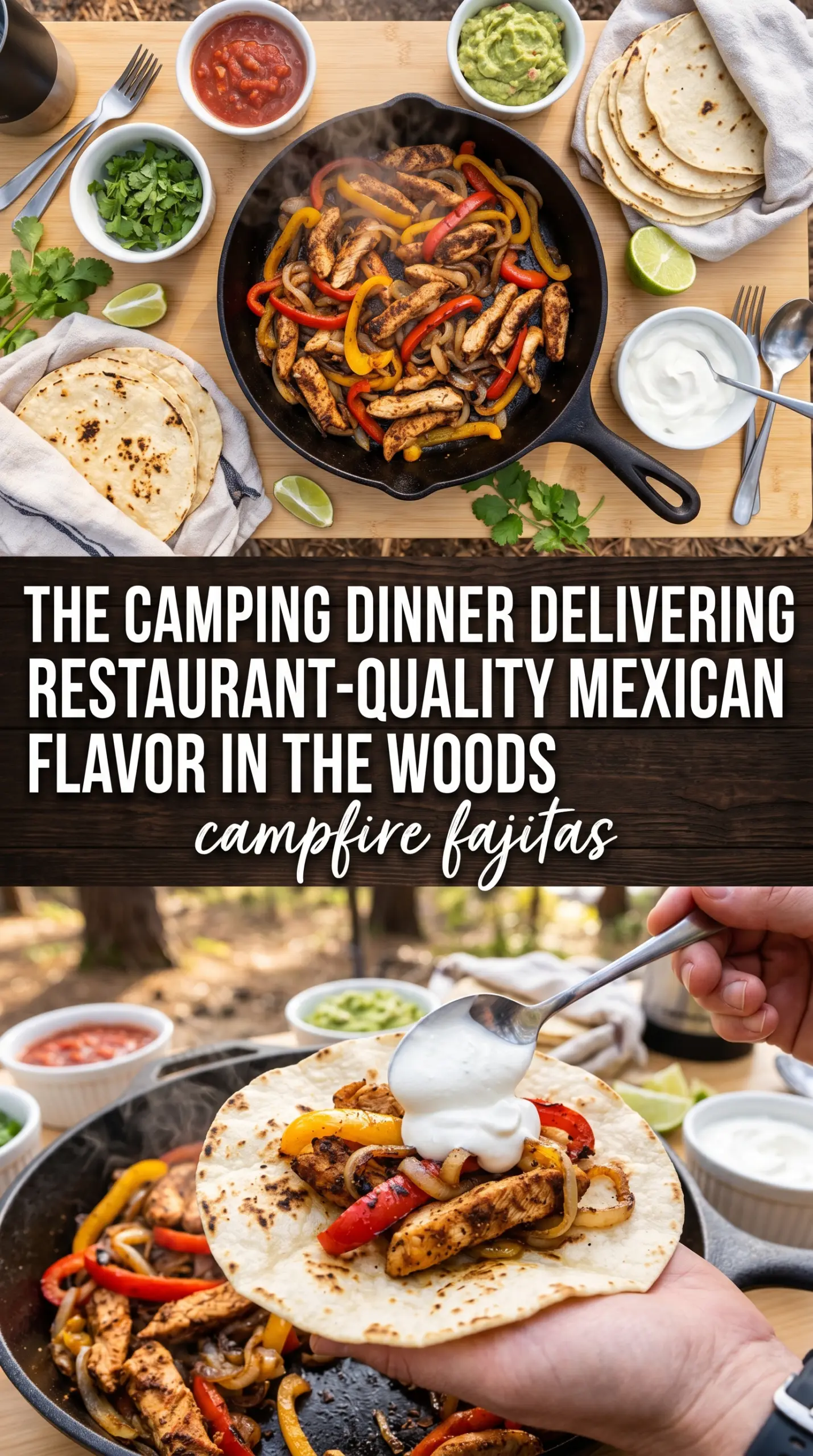 campfire fajitas cooked tender