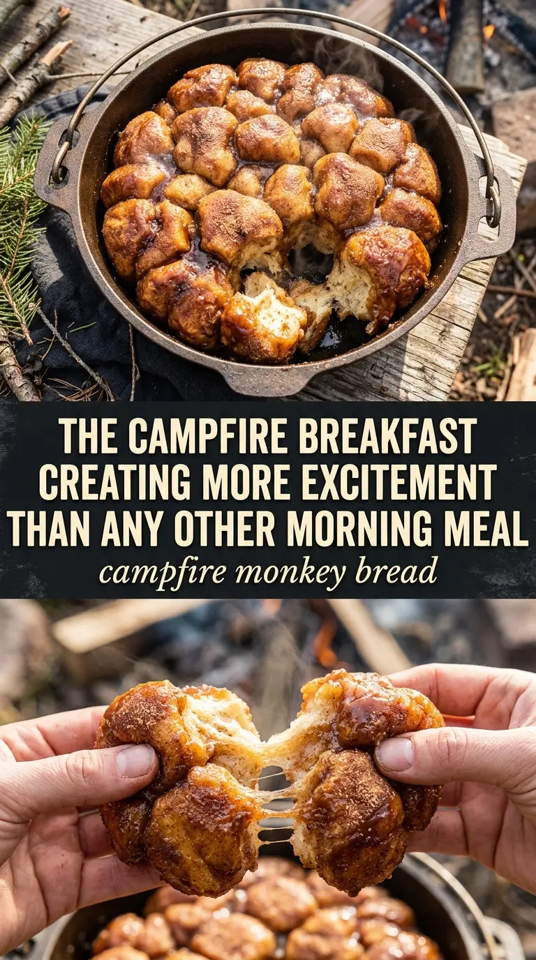Campfire Monkey Bread golden pull-apart cinnamon sugar