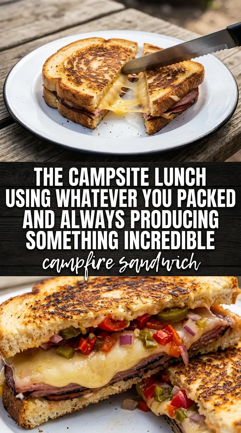 campfire sandwich toasted cheesy