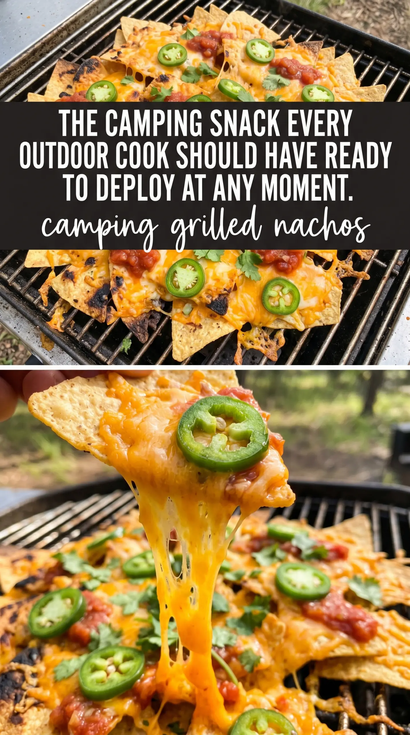 camping grilled nachos cooked grilled
