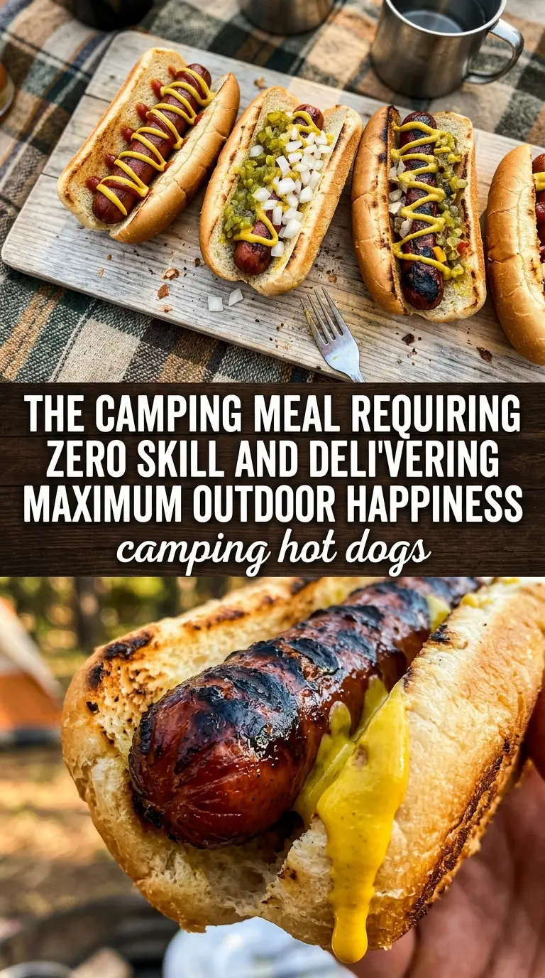 Camping Hot Dogs smoky charred campfire