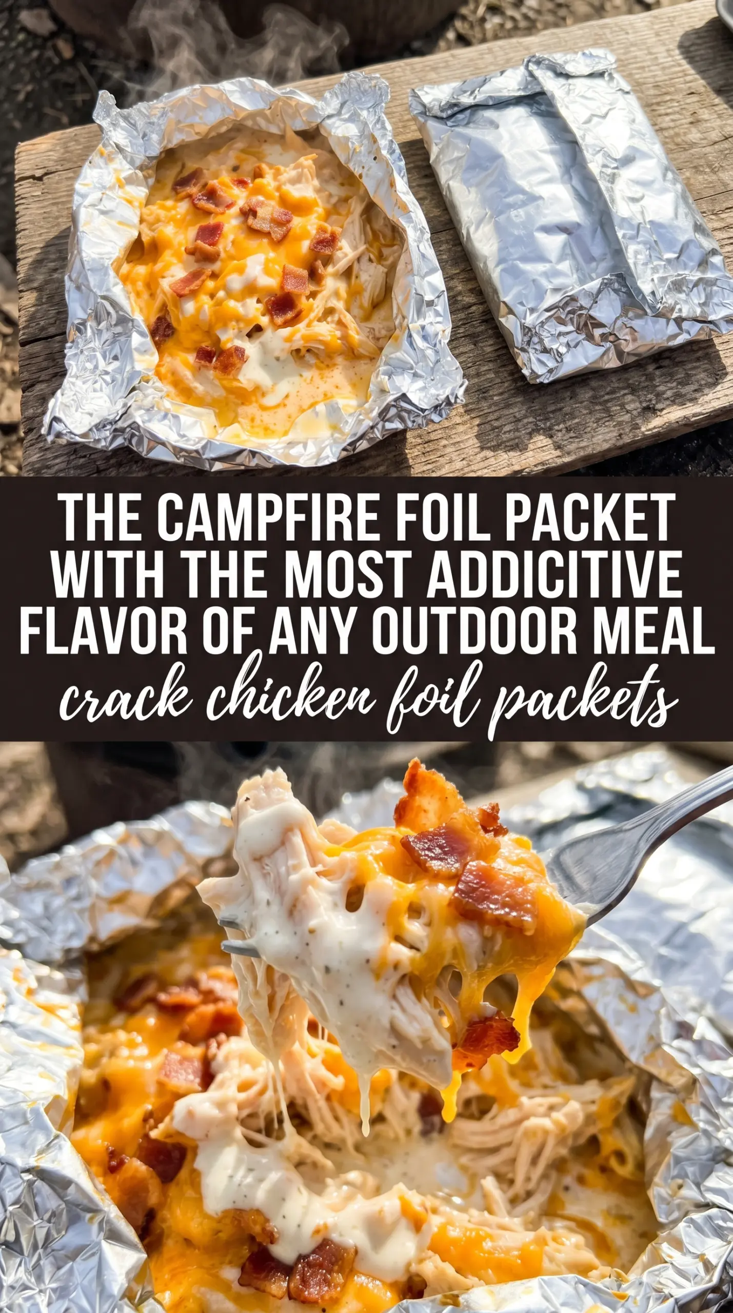 Crack Chicken Foil Packets creamy bacon ranch