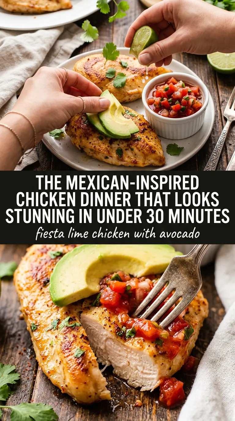 Fiesta Lime Chicken with Avocado bright grilled chicken, fresh pico de gallo, creamy avocado