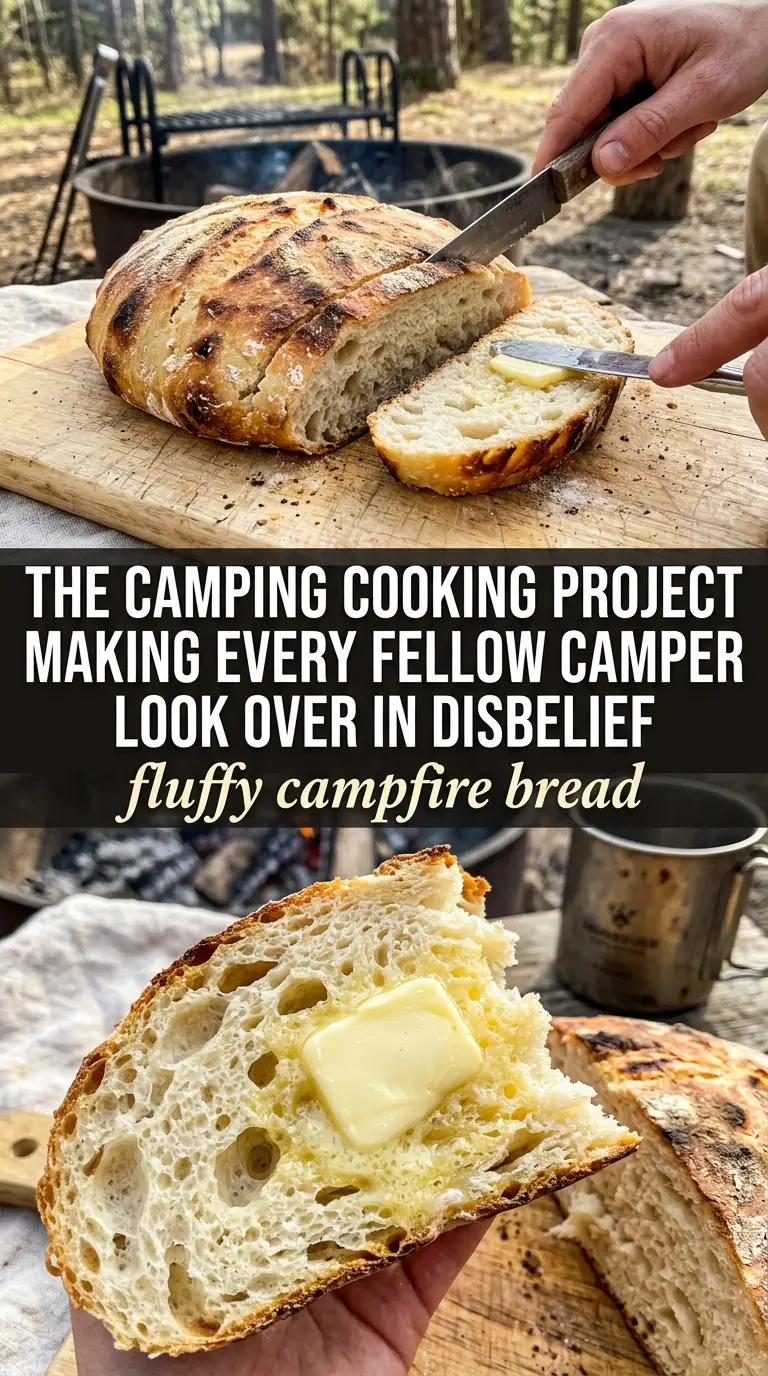 fluffy campfire bread golden stick bread