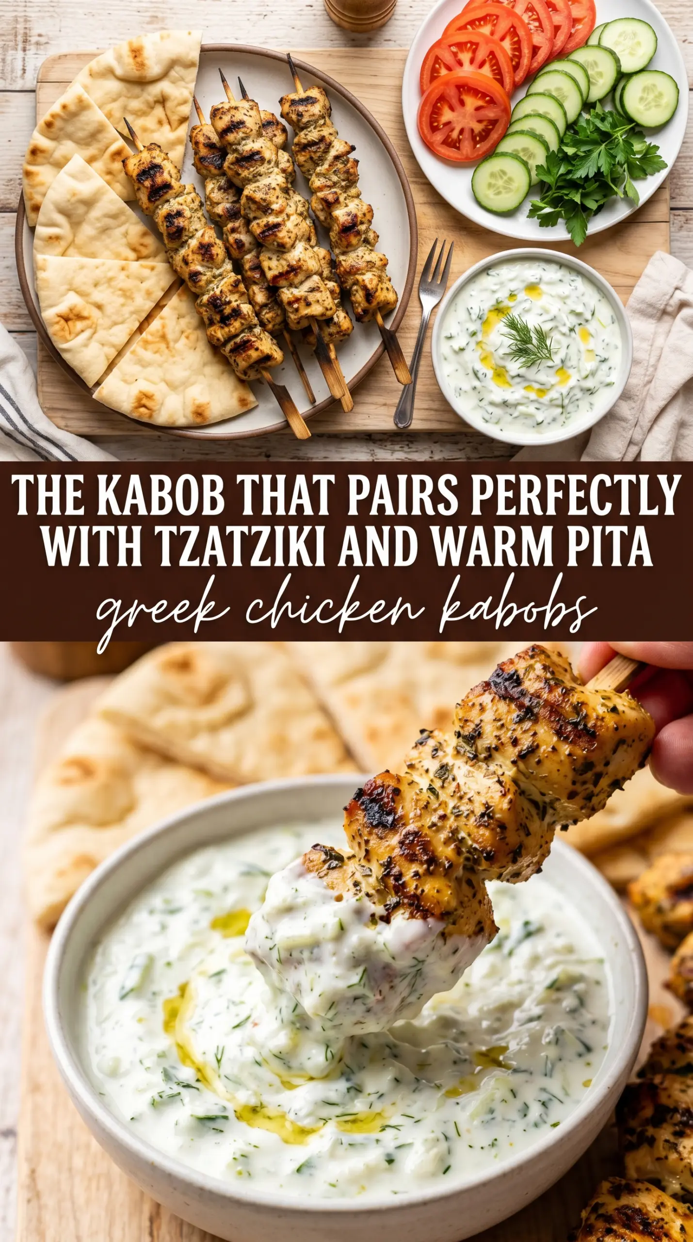 Greek Chicken Kabobs lemony grilled skewers