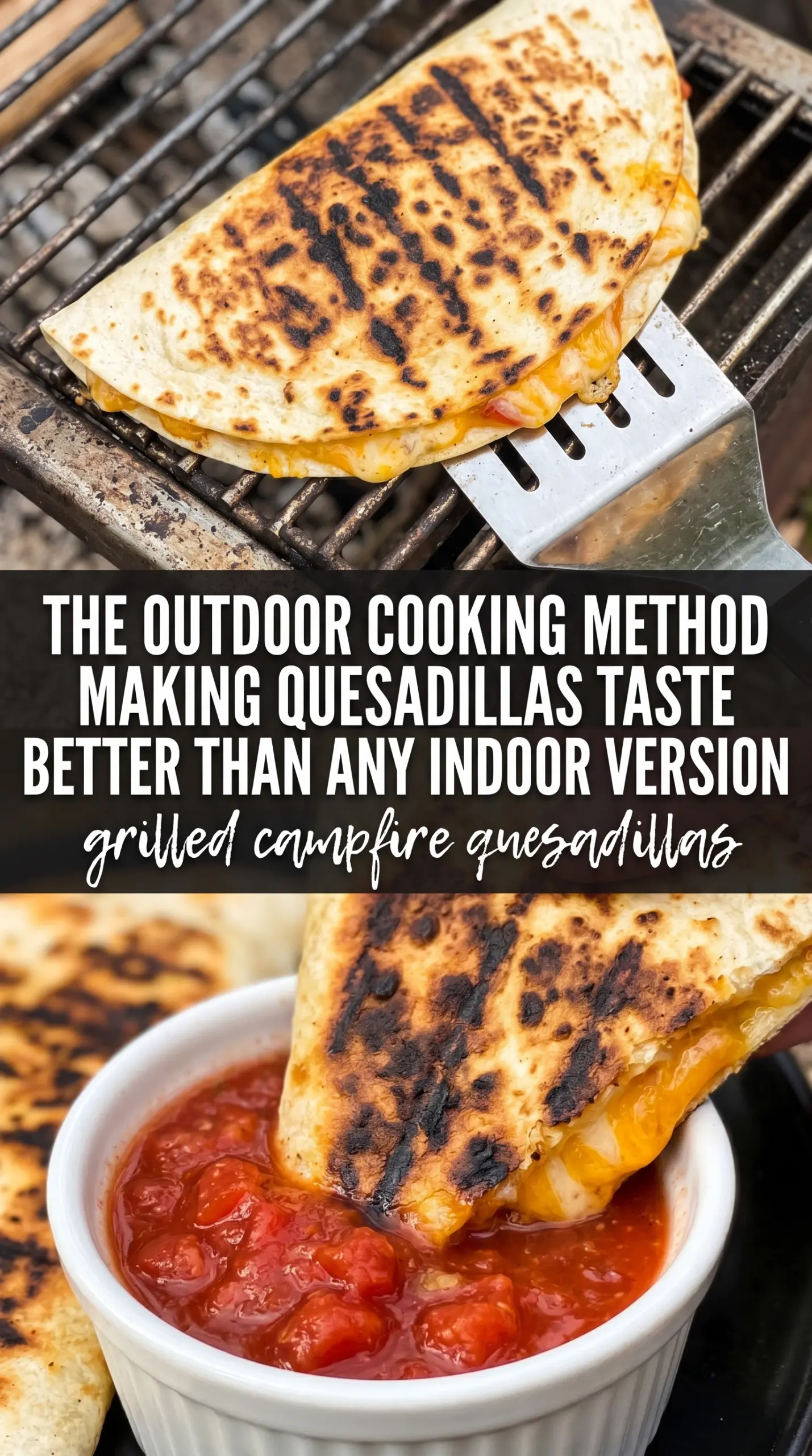 Grilled Campfire Quesadillas smoky cheesy grilled