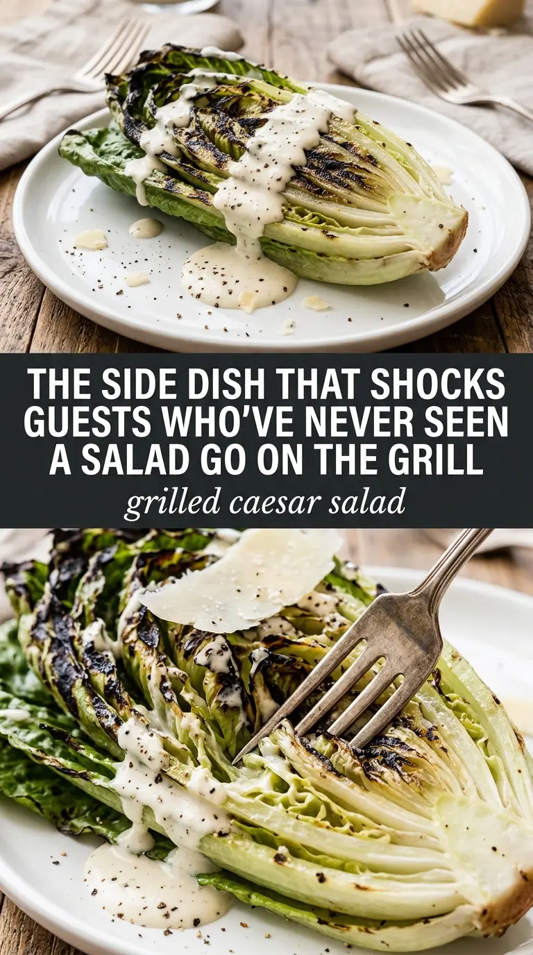 grilled caesar salad cooked grilled