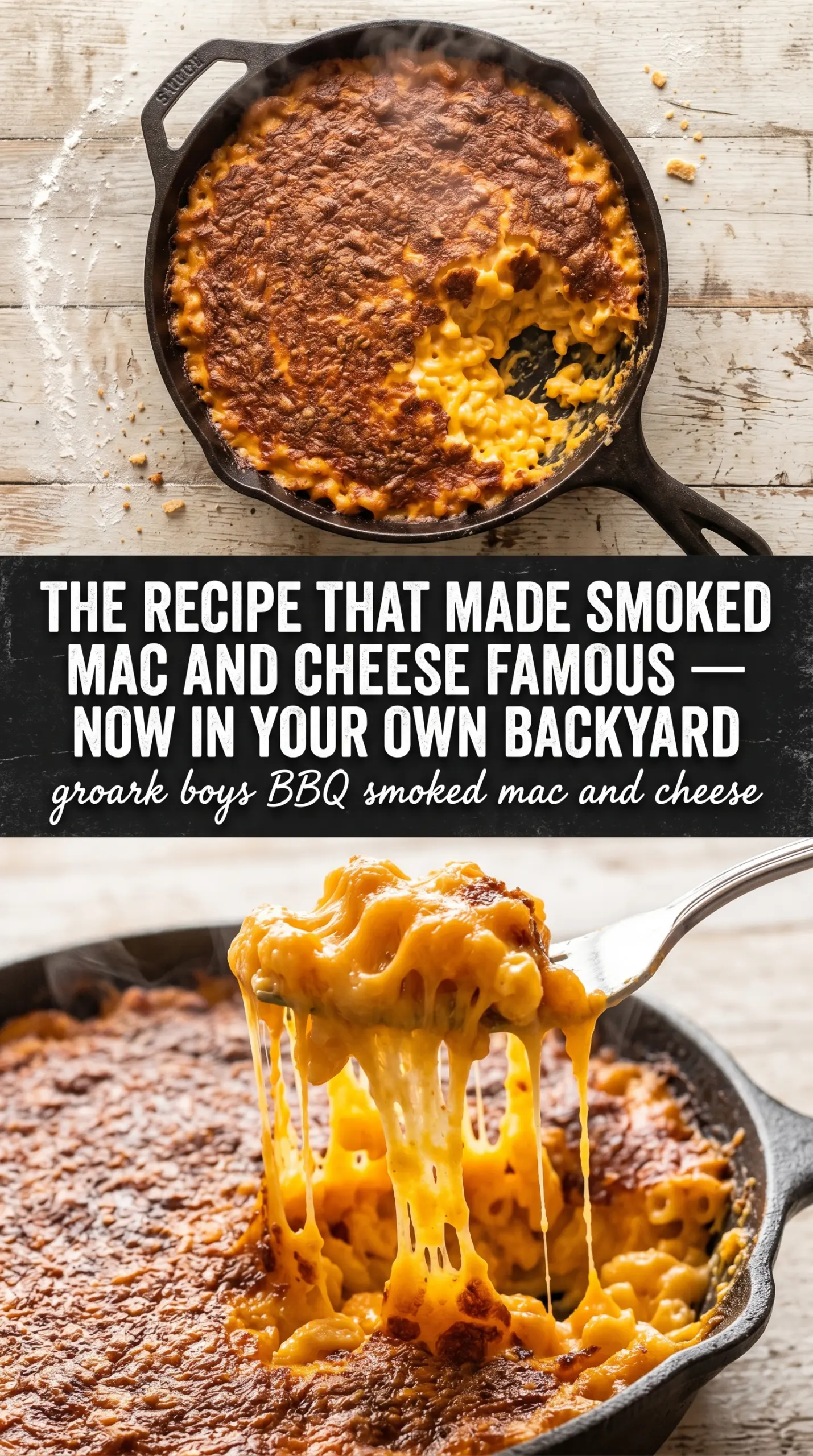 Groark Boys BBQ Smoked Mac and Cheese creamy smoky golden