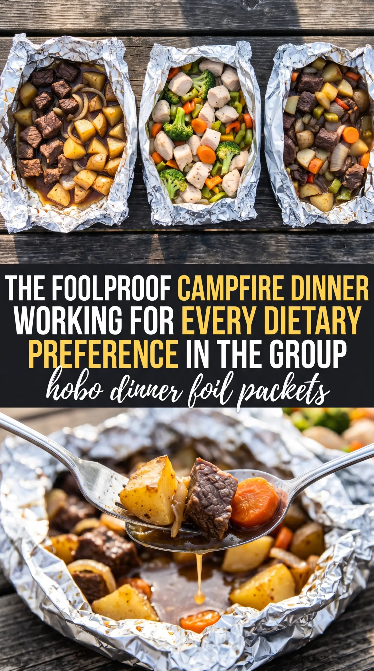 Hobo Dinner Foil Packets hearty foil packet