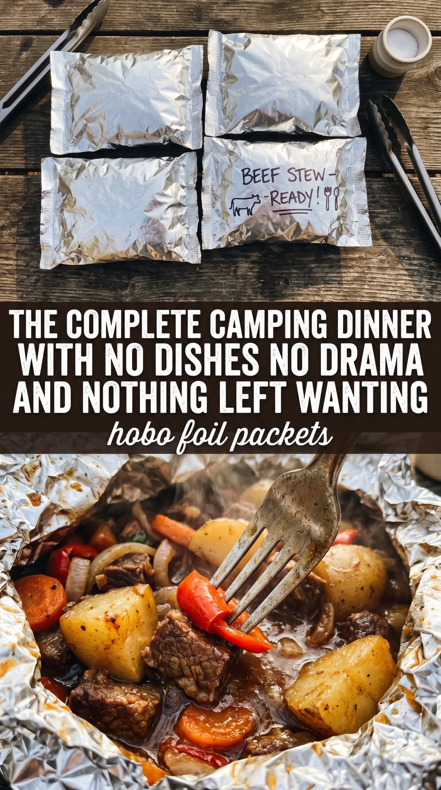 Hobo Foil Packets savory vegetables tender