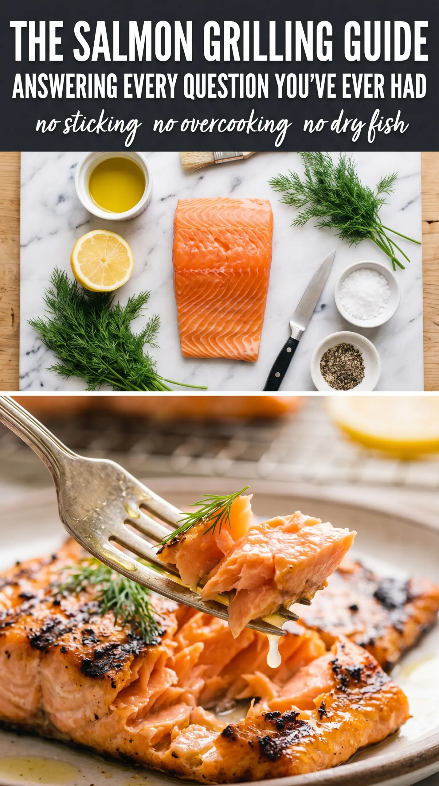 Grilled Salmon crispy skin lemon dill
