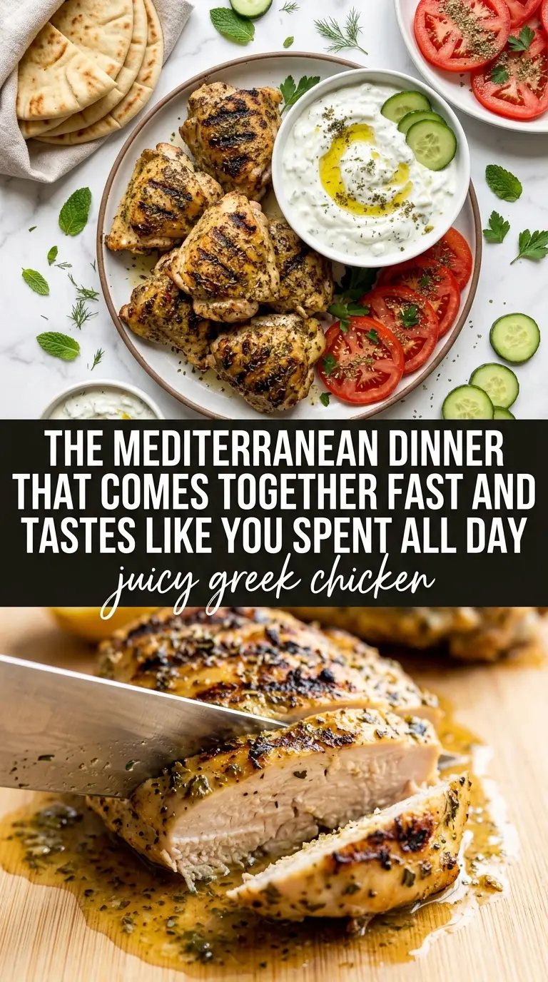 juicy greek chicken cooked tender