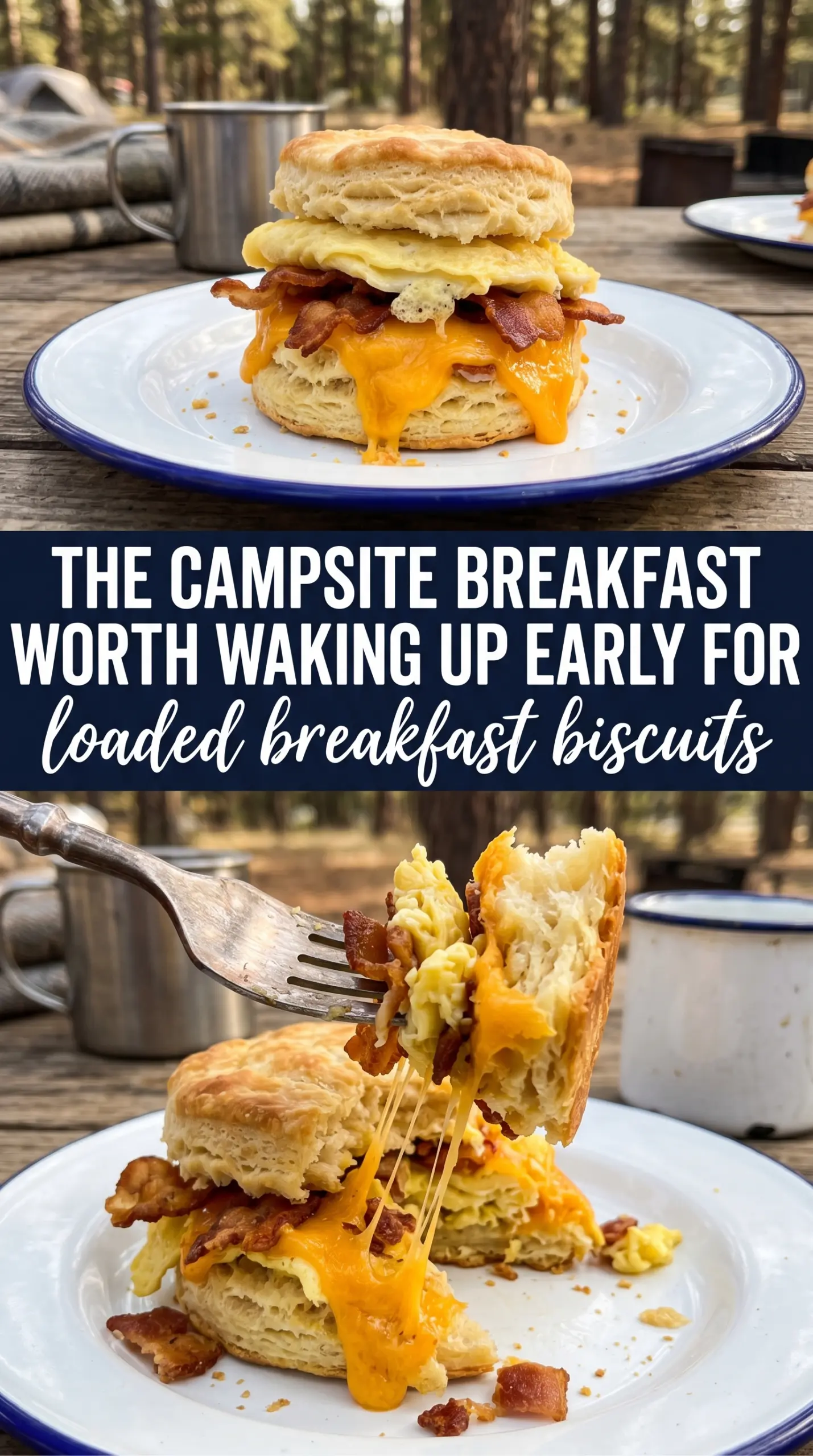 Loaded Breakfast Biscuits fluffy cheesy savory