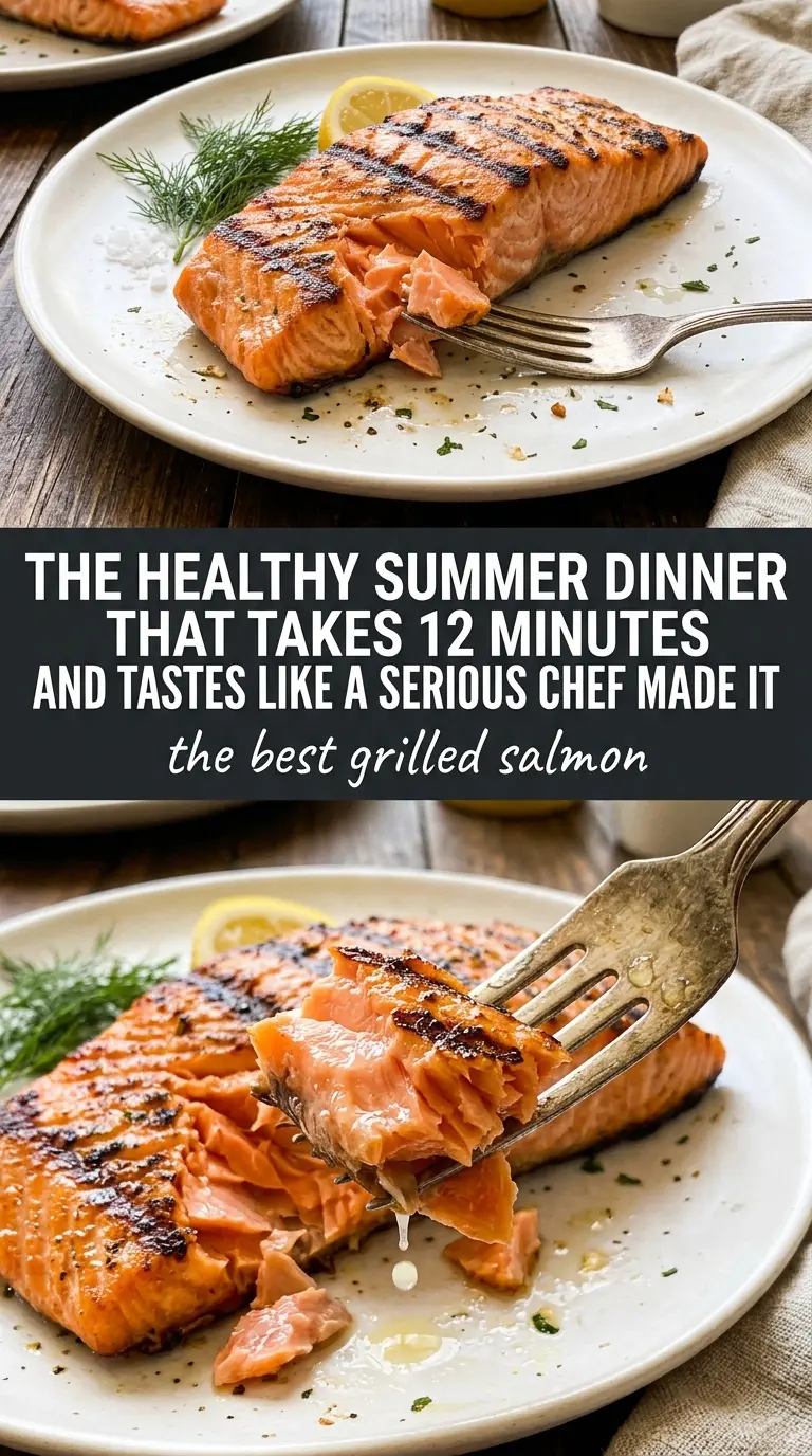 grilled salmon crisp skin lemon dill