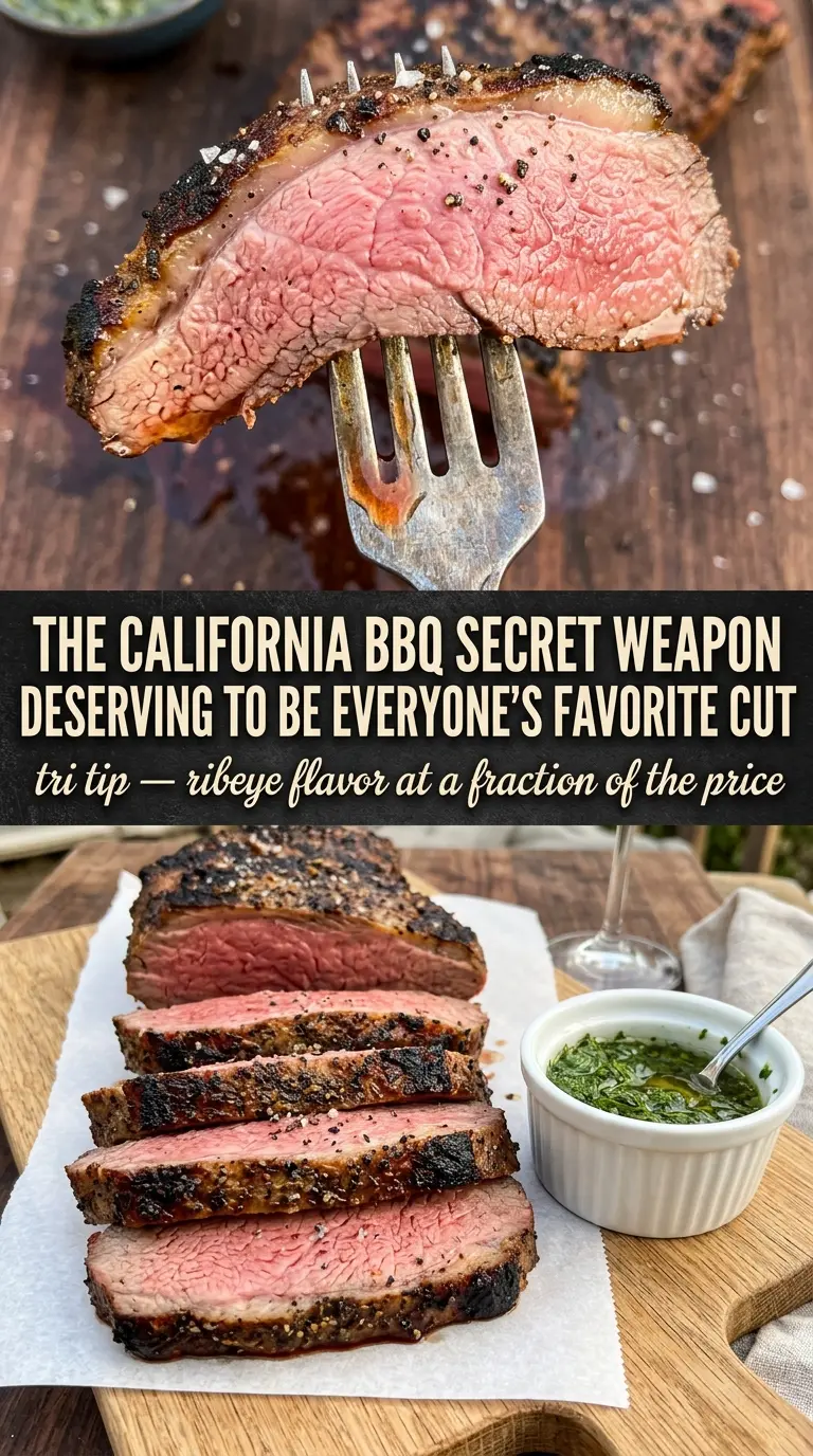 Tri-Tip - Grilled or Oven-Roasted crusty seasoned beef