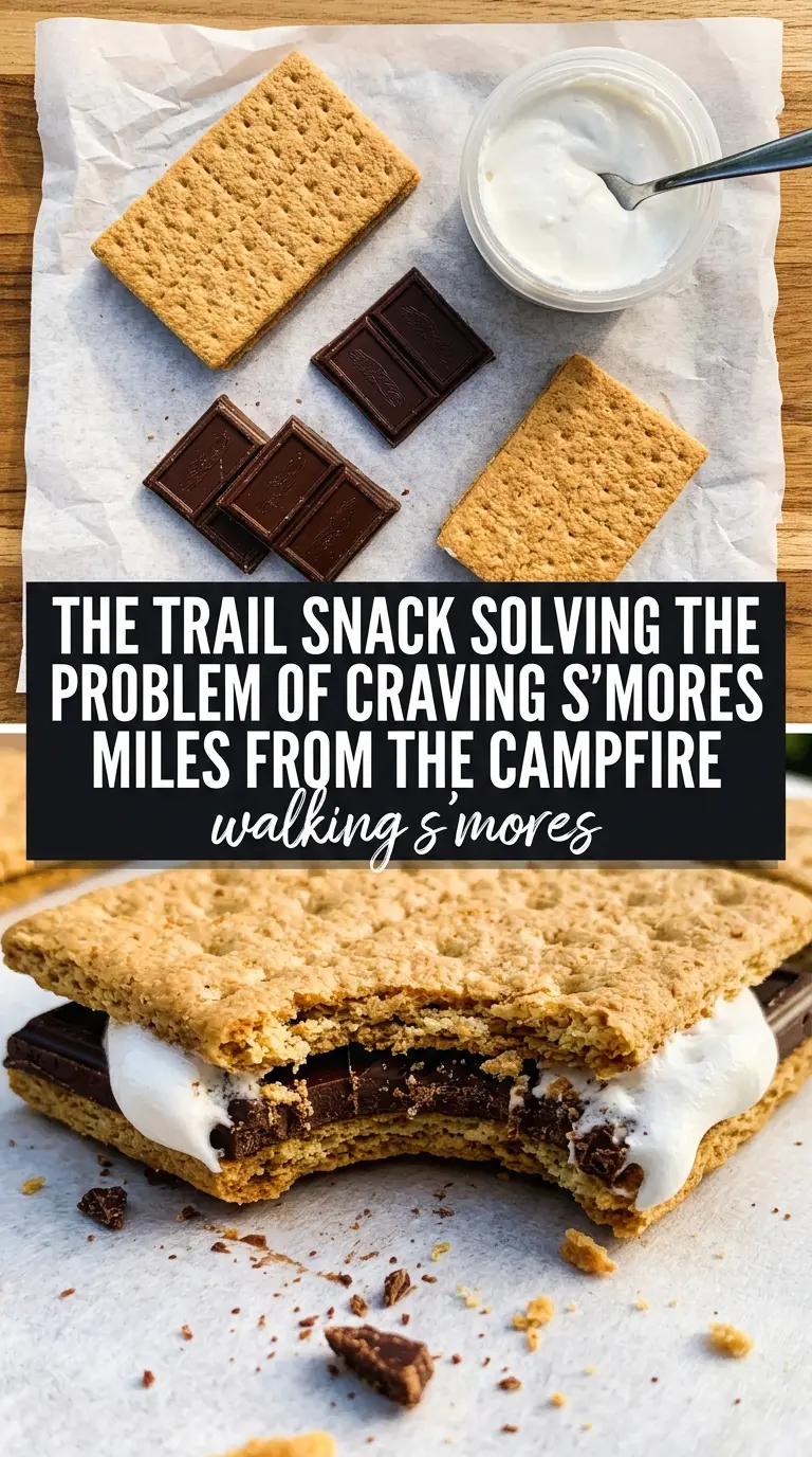 Walking s'mores gooey chocolate marshmallow