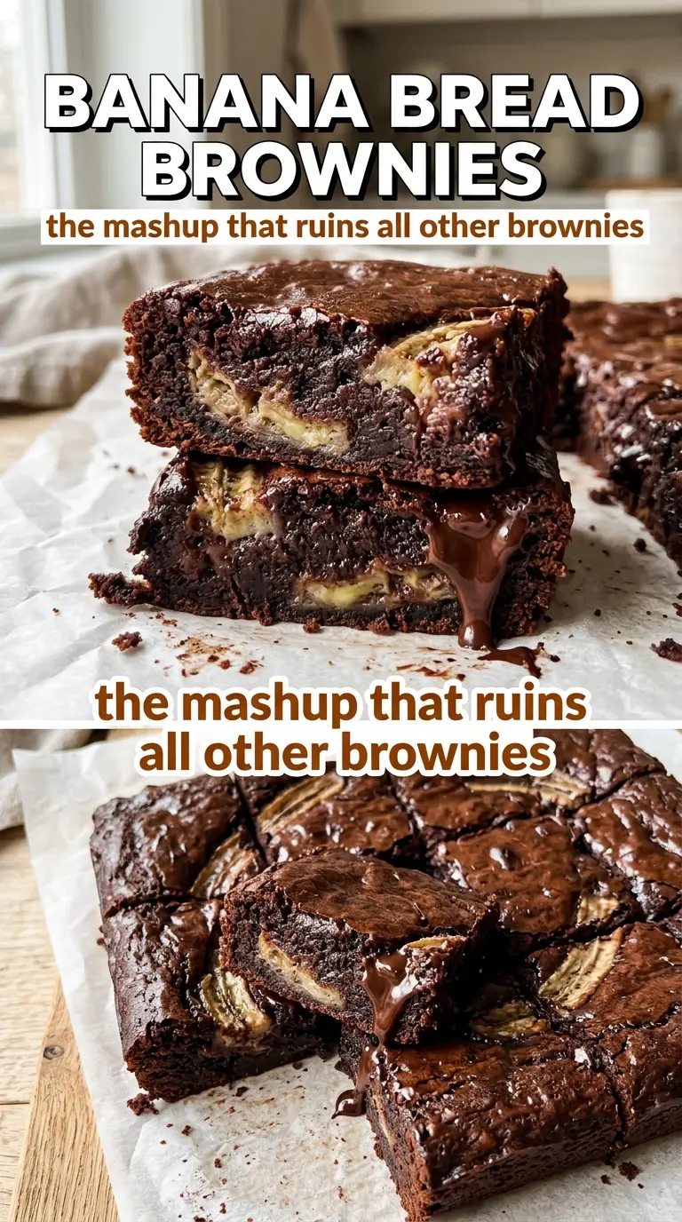 Banana Bread Brownies fudgy banana bars brown butter glaze