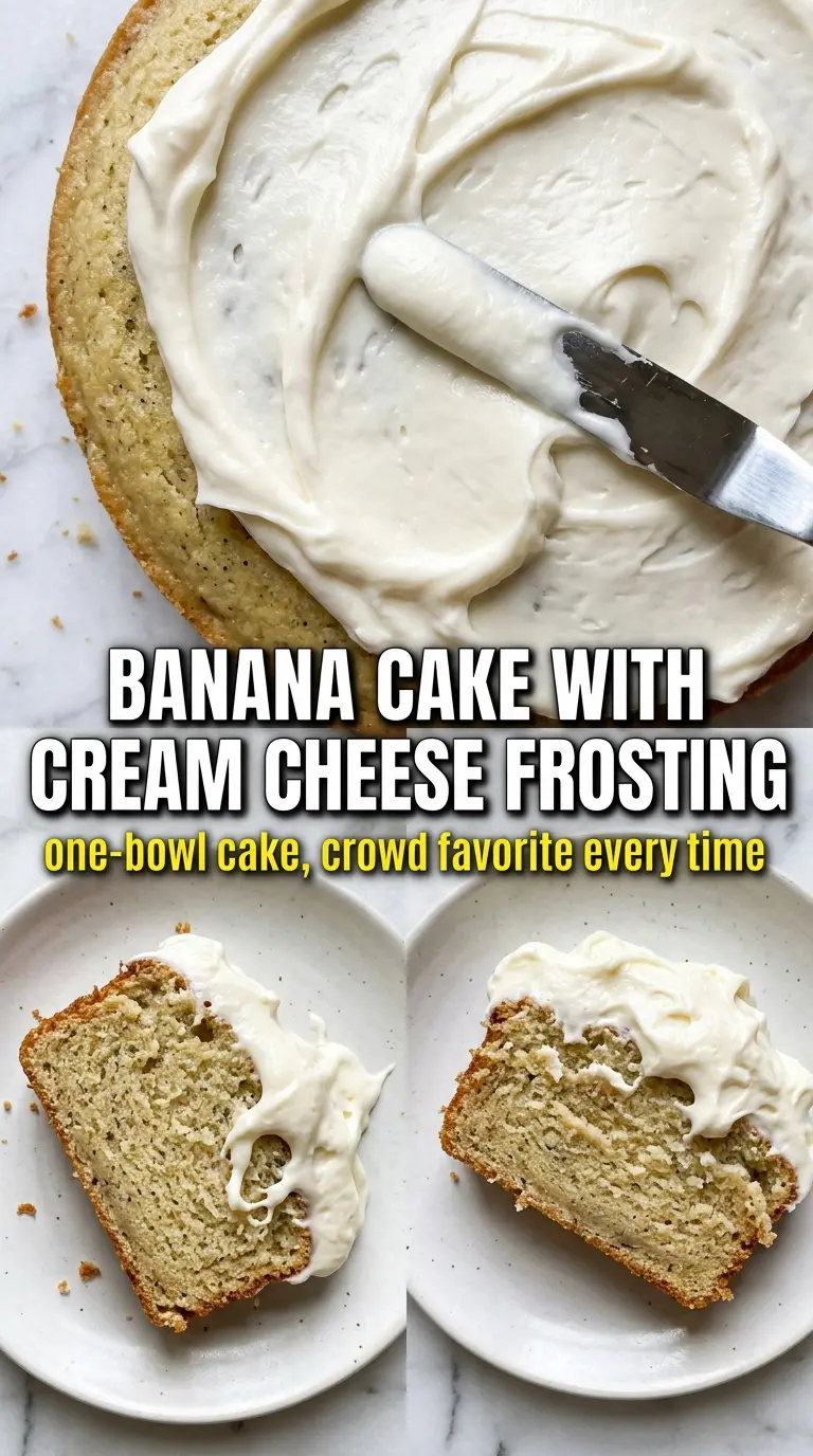 Banana cake with cream cheese frosting moist tangy
