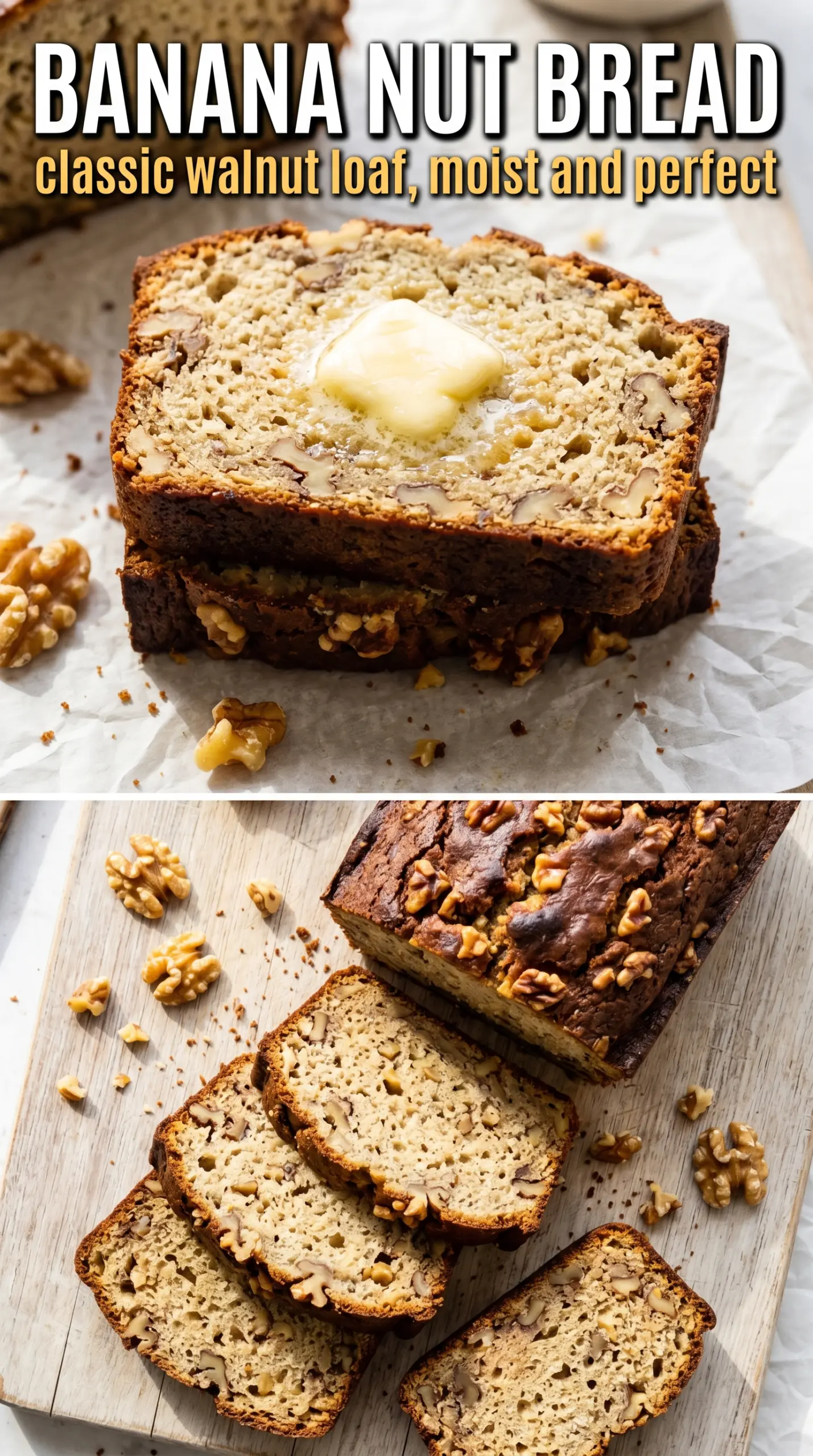 Banana Nut Bread moist walnut loaf