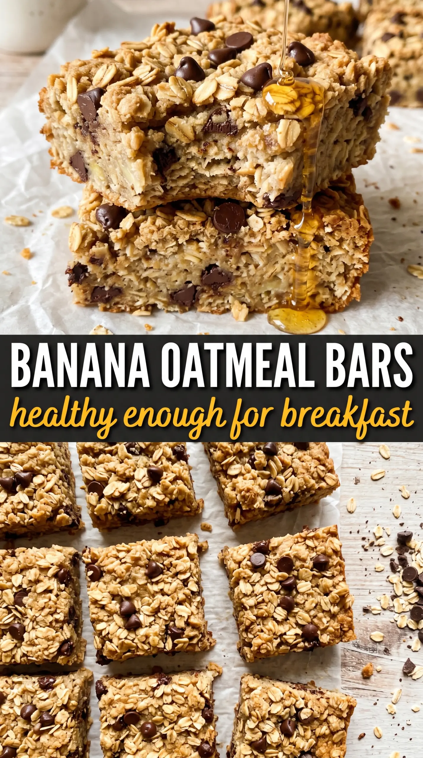 Banana Oatmeal Bars chewy oat bars