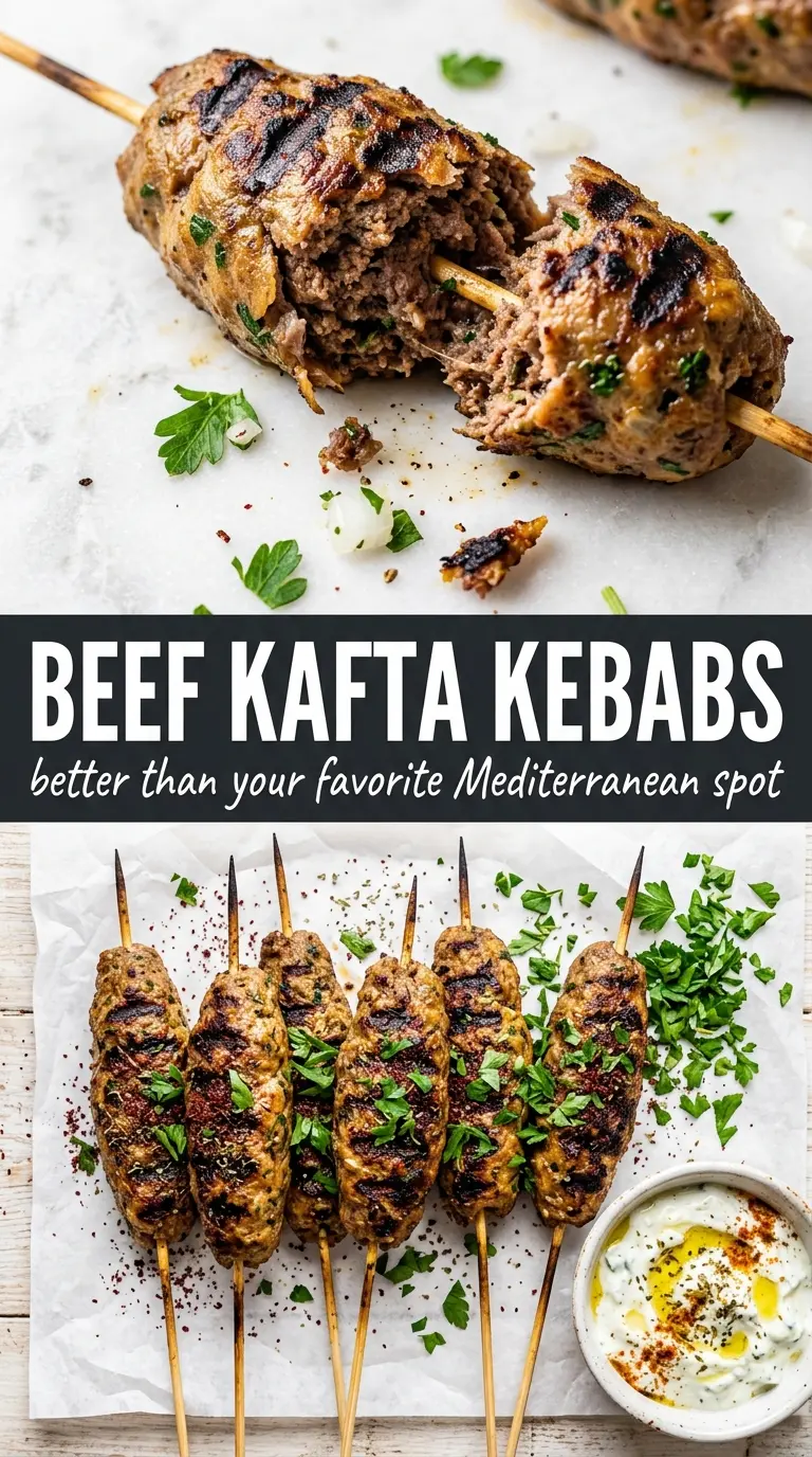 Beef Kafta Kebabs smoky spiced grilled