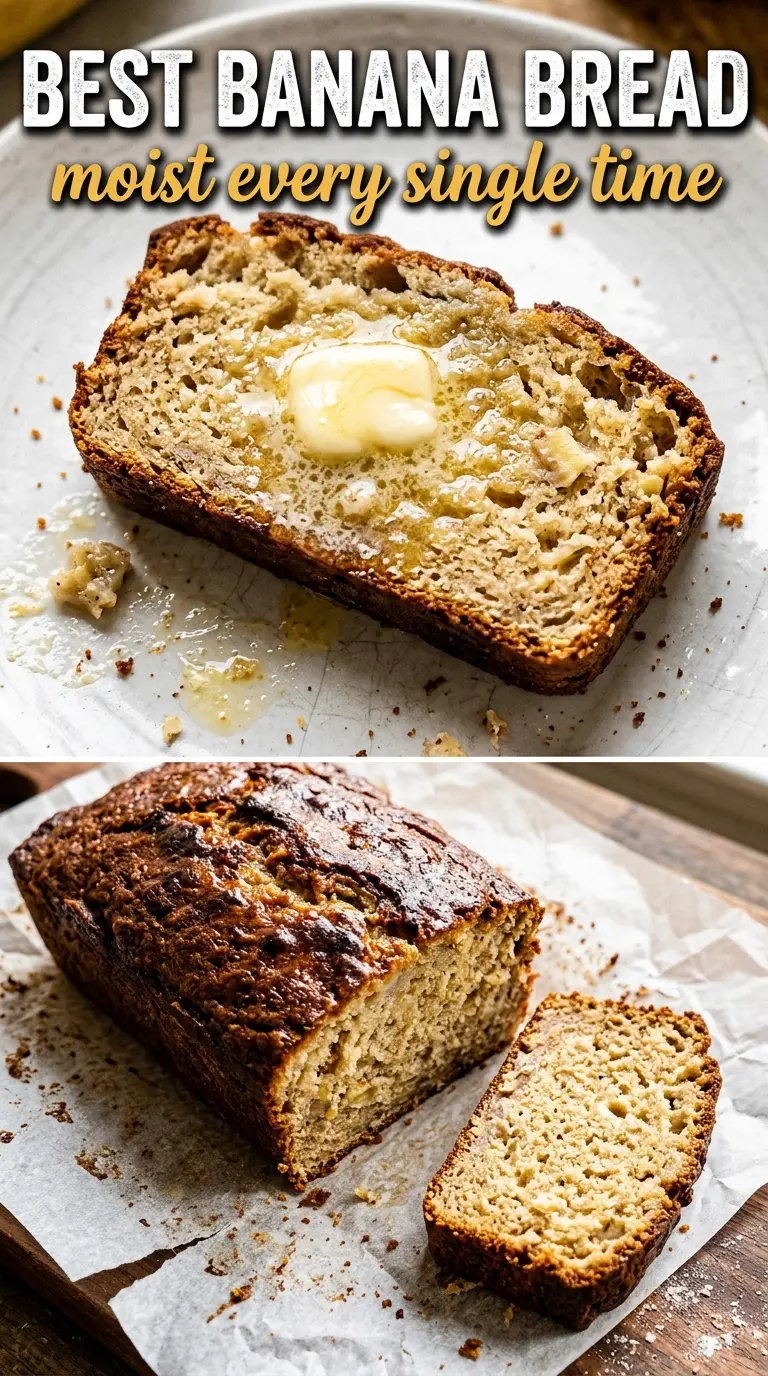 Best Banana Bread moist banana loaf, caramelized crumb